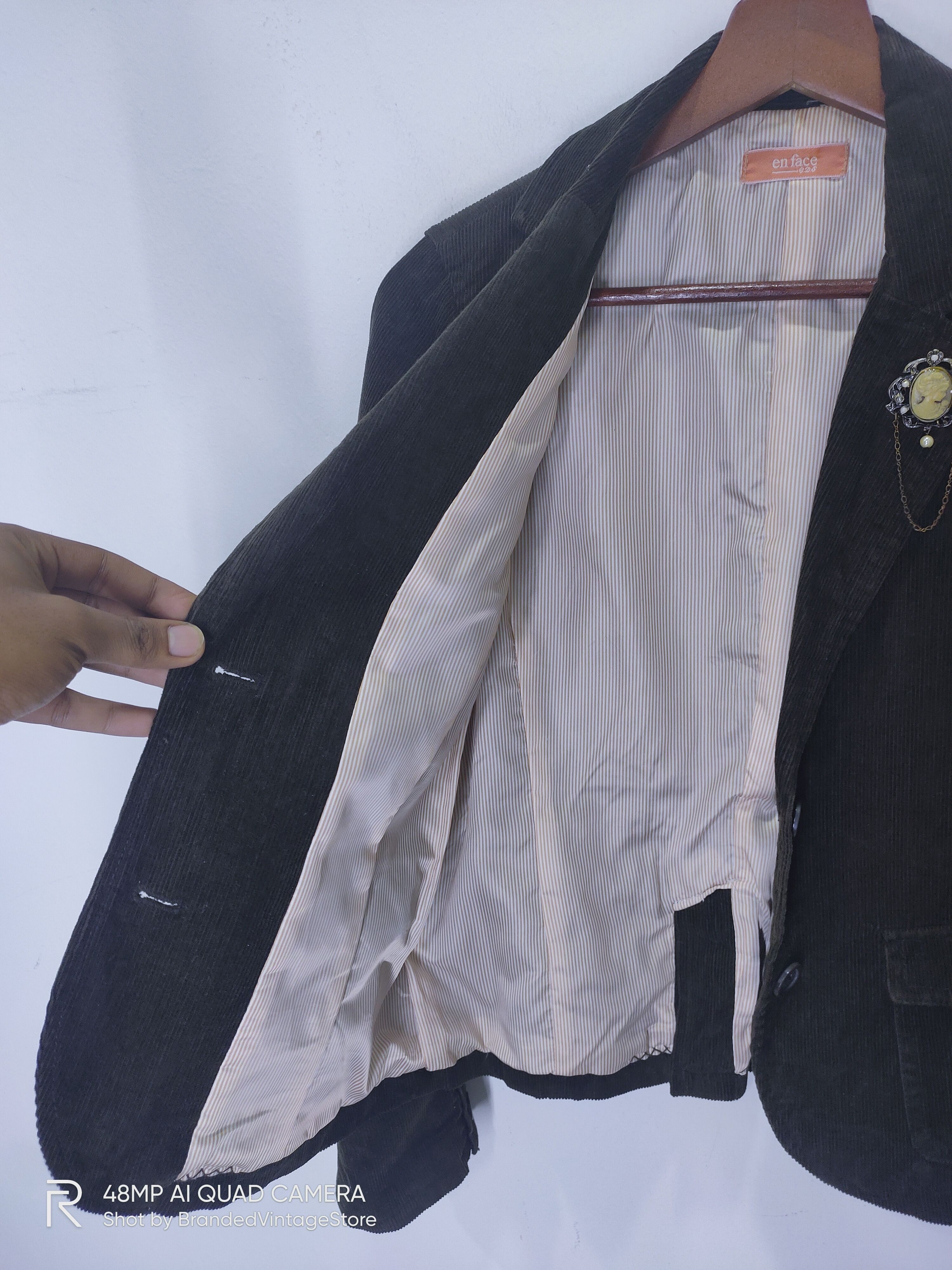 Other EN FACE Heritage Corduroy Suede Velvet Suits Blazer Jacket Size M / US 6-8 / IT 42-44 - 8 Thumbnail