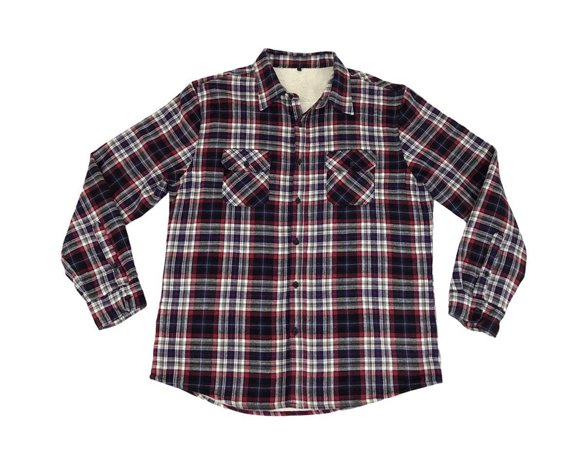 Flannel Uramoco Plaid Check Sherpa Inner Lined Flannel Western Size US L / EU 52-54 / 3 - 1 Thumbnail
