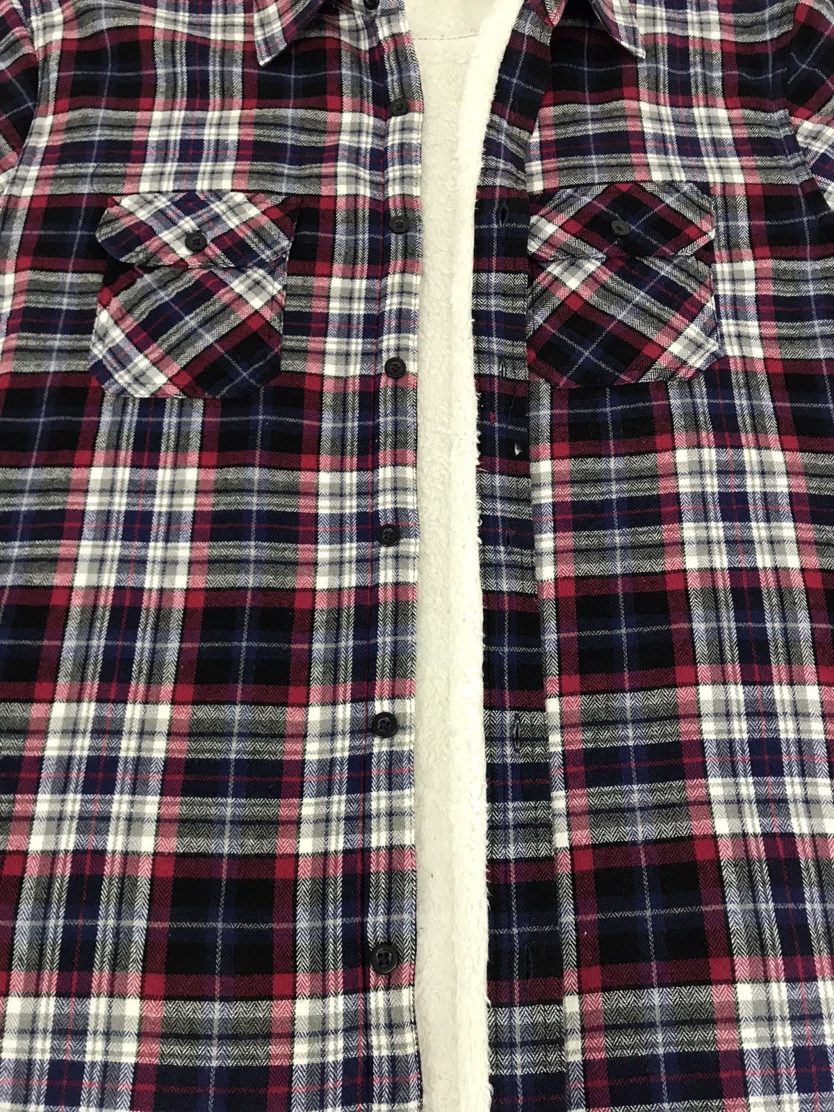 Flannel Uramoco Plaid Check Sherpa Inner Lined Flannel Western Size US L / EU 52-54 / 3 - 2 Thumbnail