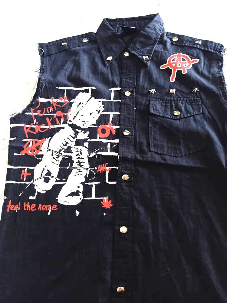 Japanese Brand × Seditionaries × Vintage VINTAGE PUNK’S KICKIN Oi SLEEVE LESS SHIRT Size US M / EU 48-50 / 2 - 2 Thumbnail
