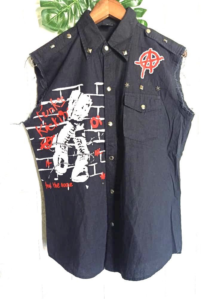 Japanese Brand × Seditionaries × Vintage VINTAGE PUNK’S KICKIN Oi SLEEVE LESS SHIRT Size US M / EU 48-50 / 2 - 1 Thumbnail