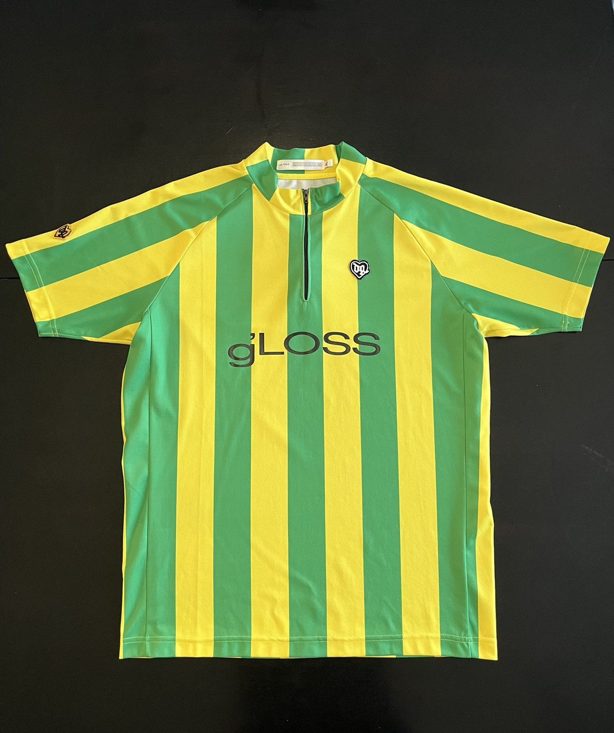 image of Drain Gang x Sad Boys Ecco2K G’Loss Jersey Brazil | XL in Green/Yellow, Men's