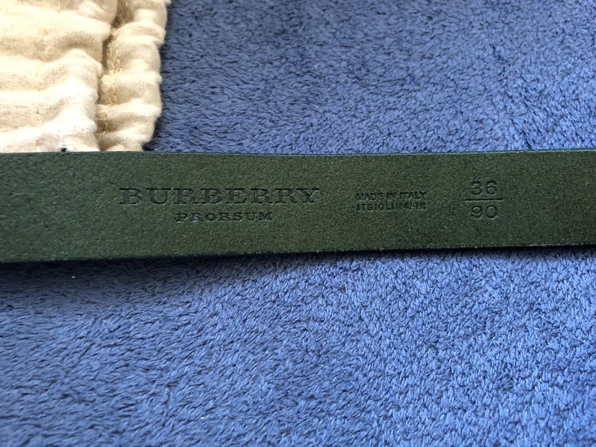 Burberry Prorsum Leather Belt Forest Green Size 30 - 4 Thumbnail