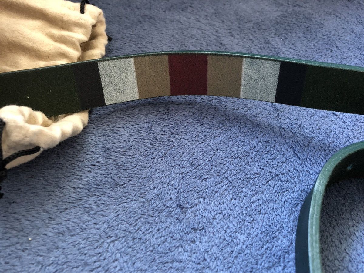Burberry Prorsum Leather Belt Forest Green Size 30 - 3 Thumbnail