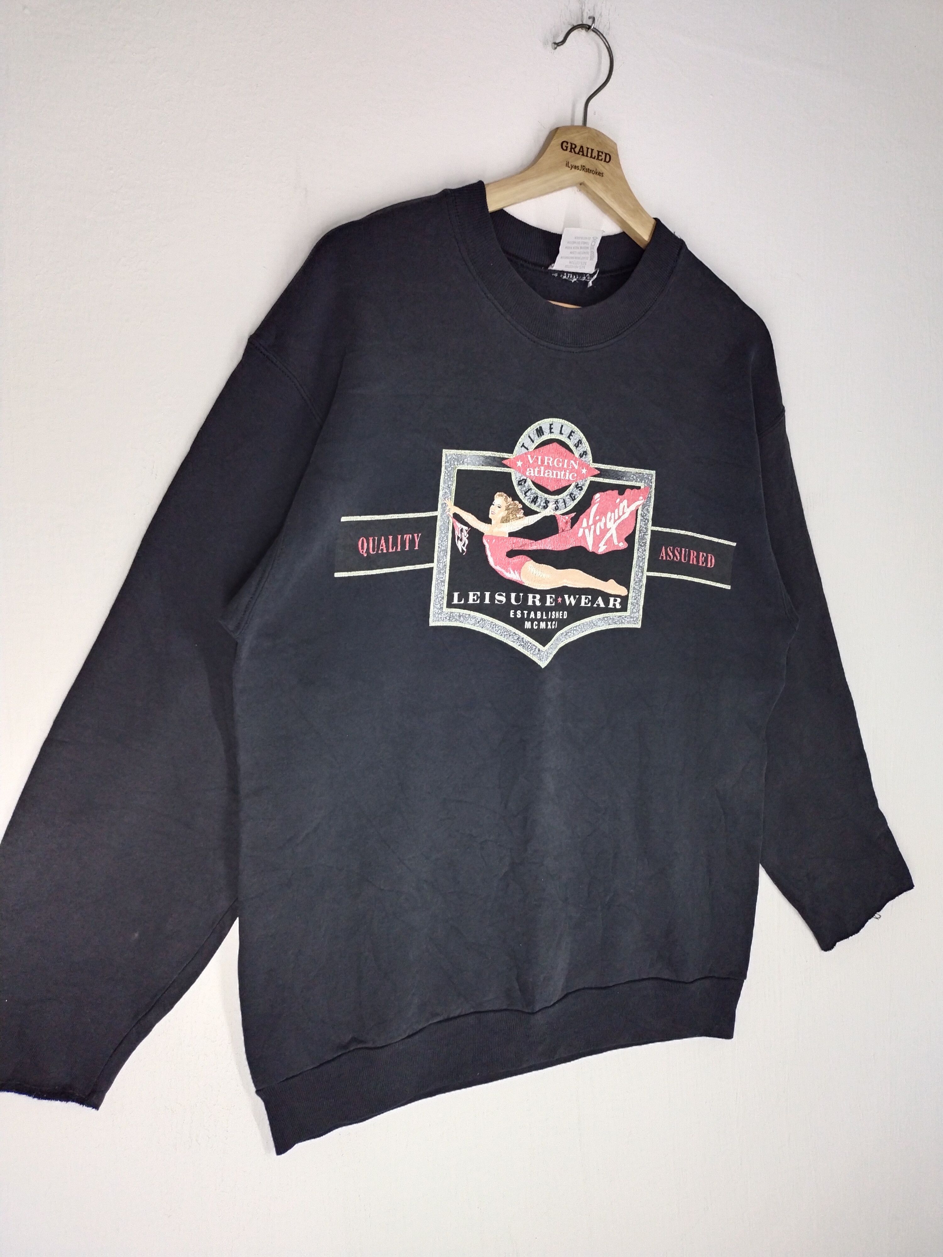 Vintage VINTAGE 90s FLY VIRGIN ATLANTIC PROMO CREWNECK Size US M / EU 48-50 / 2 - 2 Thumbnail