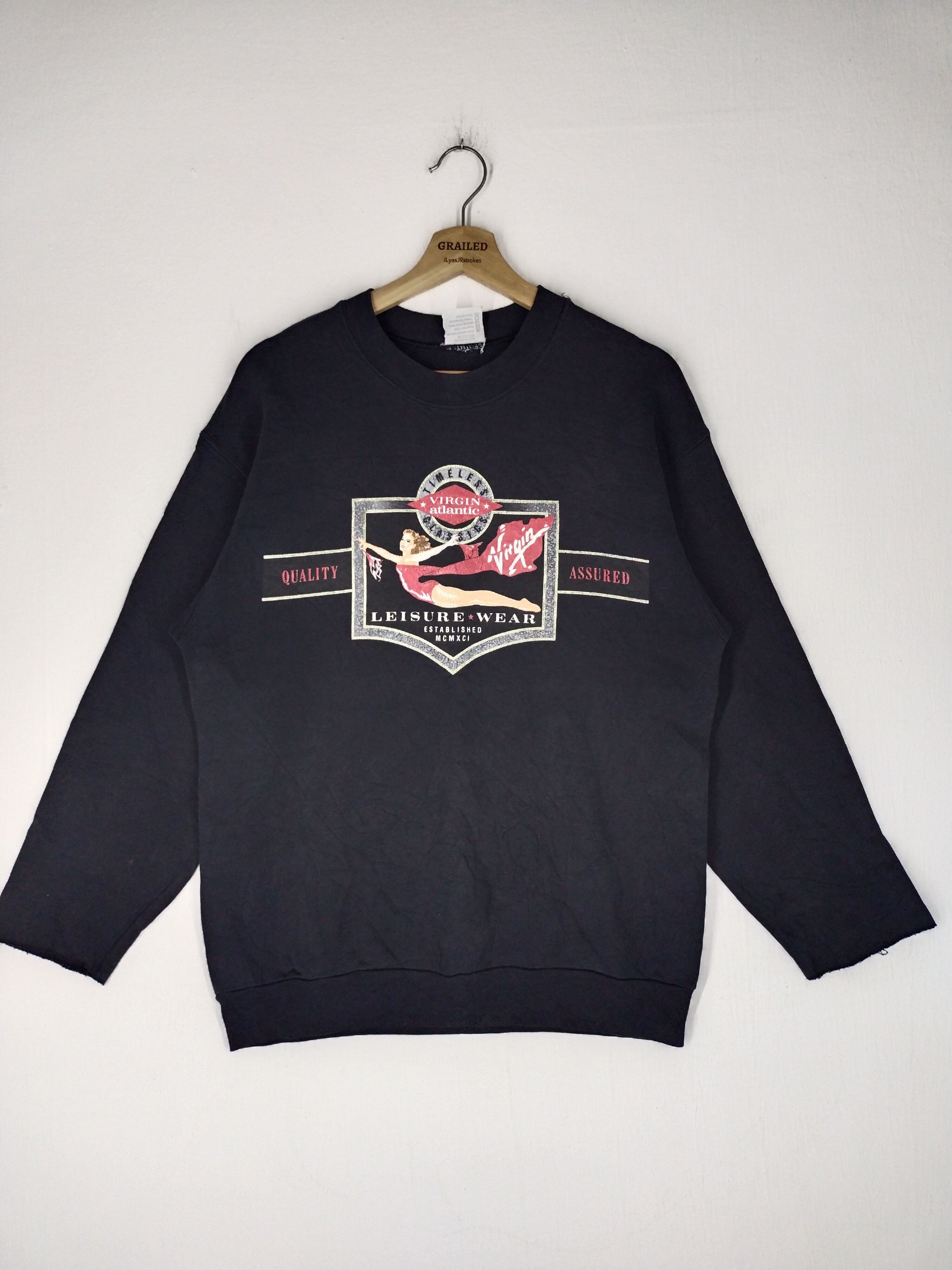 Vintage VINTAGE 90s FLY VIRGIN ATLANTIC PROMO CREWNECK Size US M / EU 48-50 / 2 - 3 Thumbnail