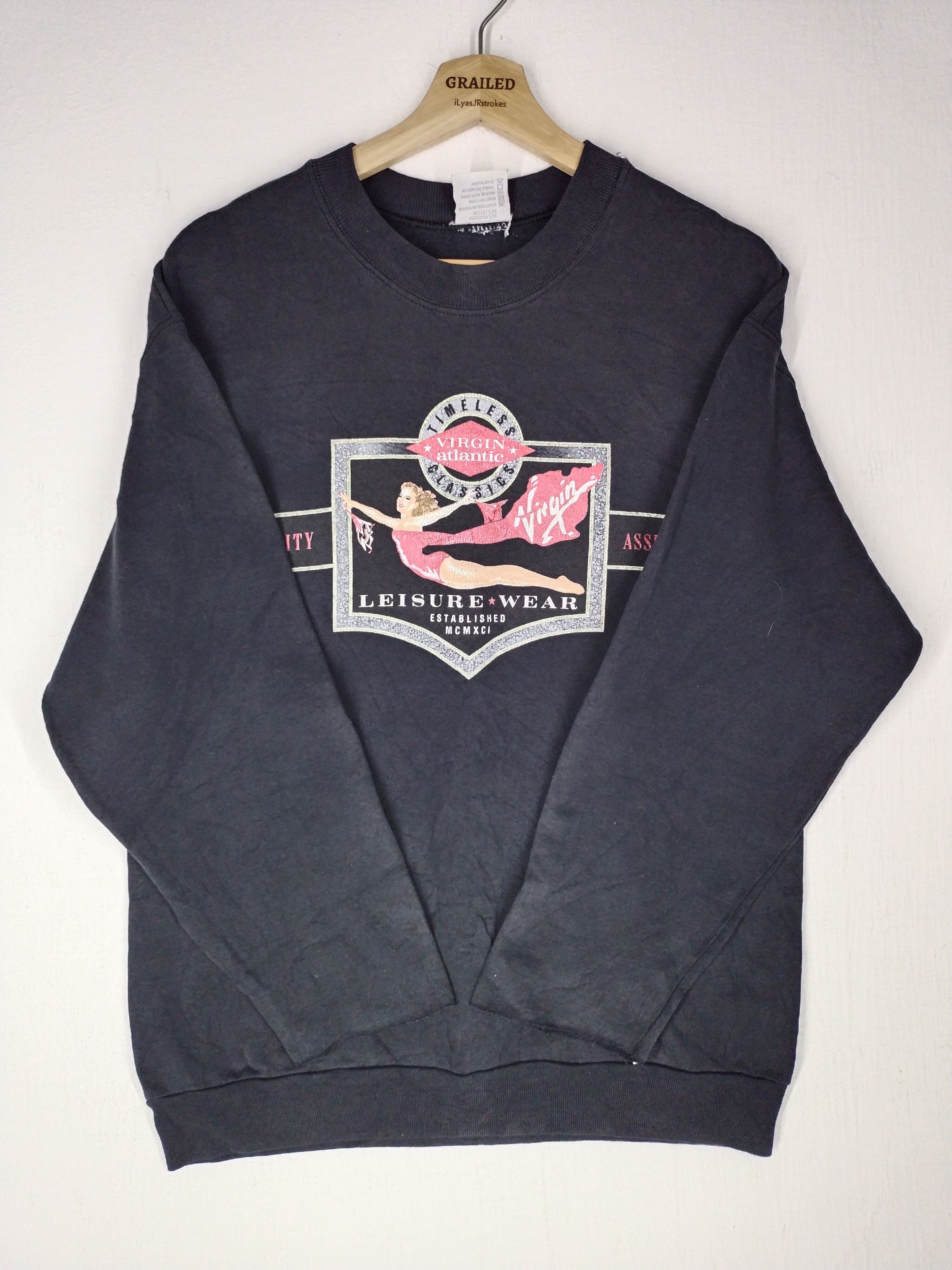 Vintage VINTAGE 90s FLY VIRGIN ATLANTIC PROMO CREWNECK Size US M / EU 48-50 / 2 - 4 Thumbnail