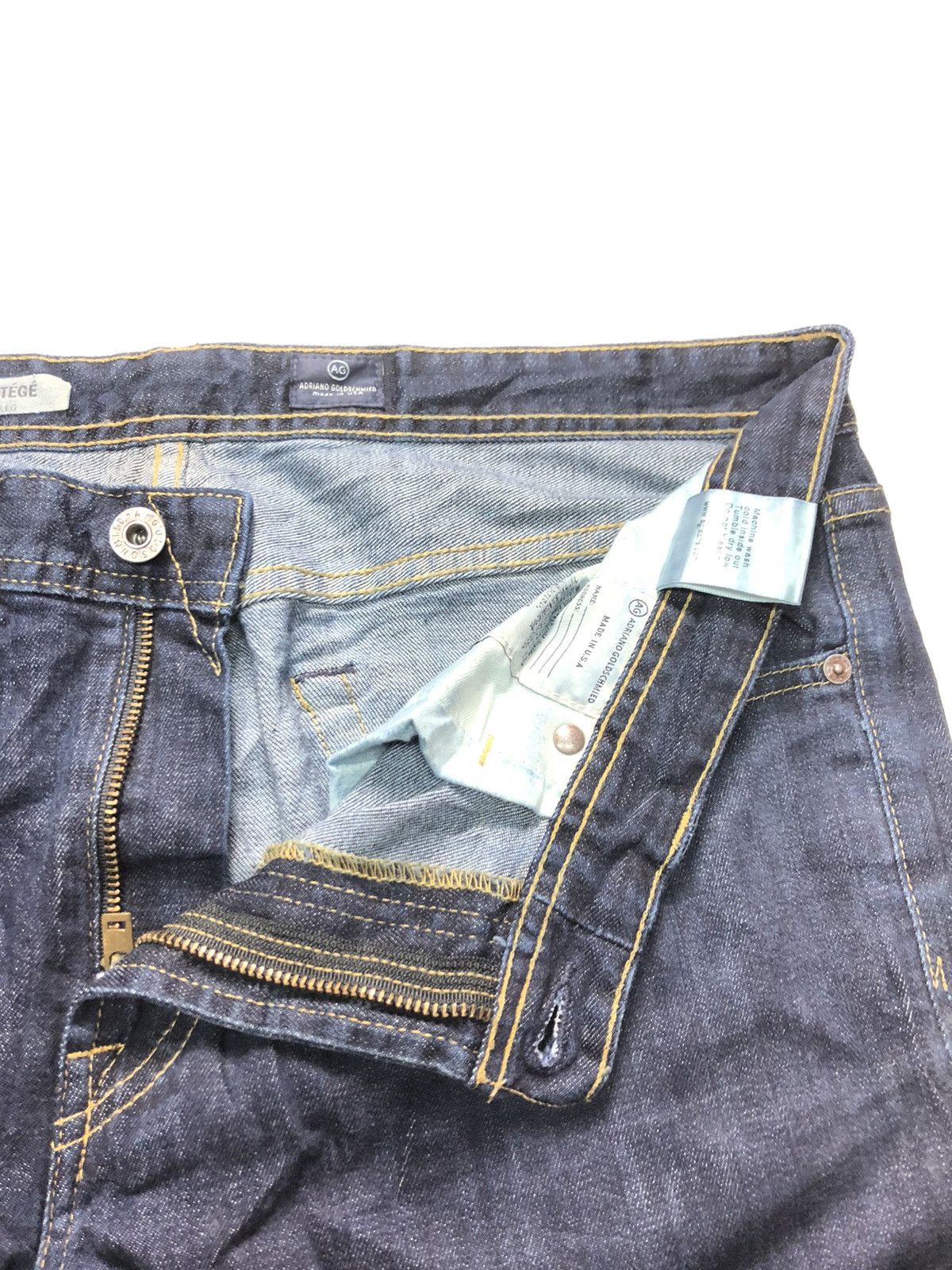 AG Adriano Goldschmied × Designer AG ADRIANO GOLDSCHMIED THE PROTEGE STRAIGHT LEG BLUE DENIM Size US 36 / EU 52 - 9 Thumbnail