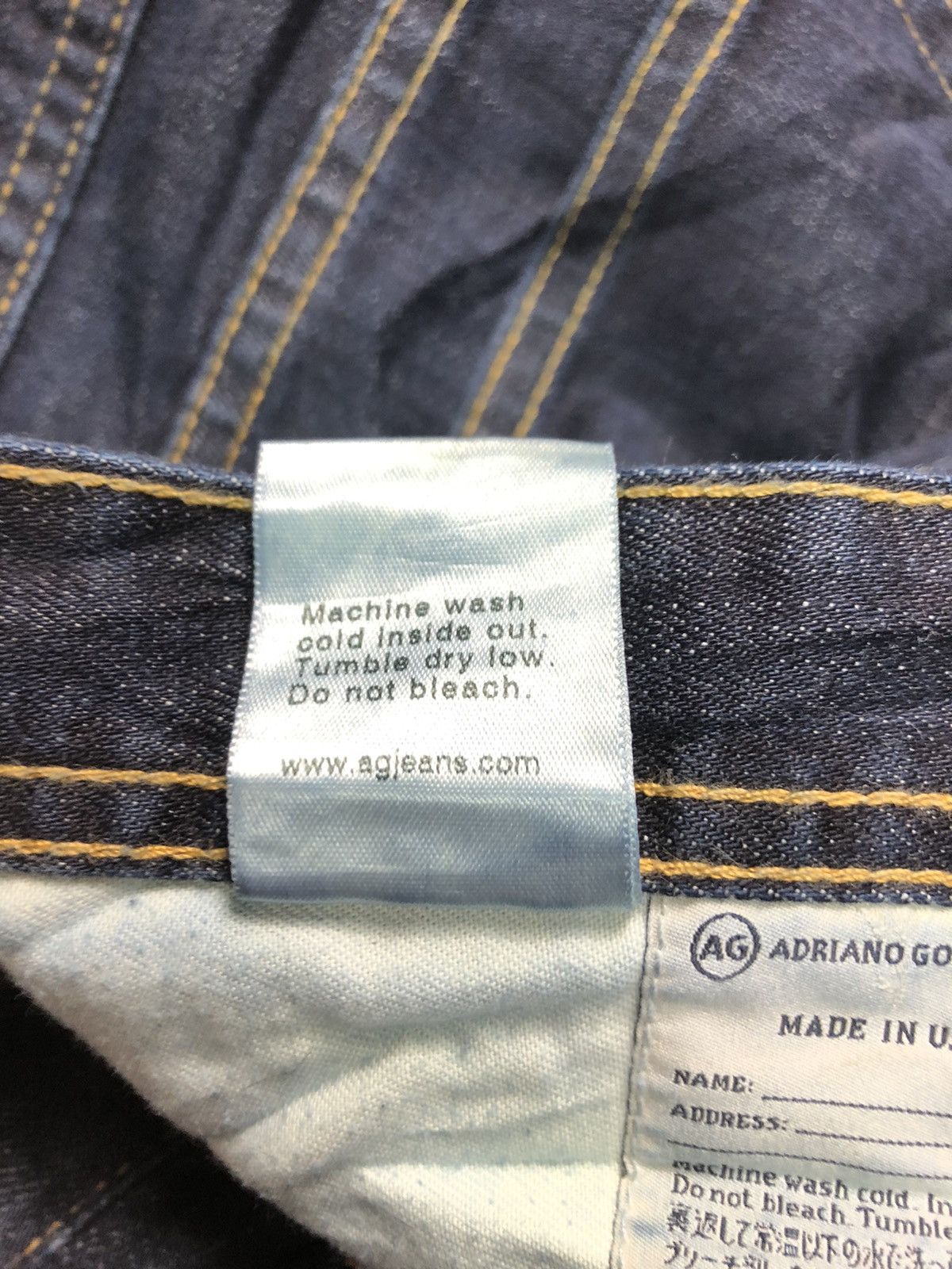 AG Adriano Goldschmied × Designer AG ADRIANO GOLDSCHMIED THE PROTEGE STRAIGHT LEG BLUE DENIM Size US 36 / EU 52 - 14 Thumbnail