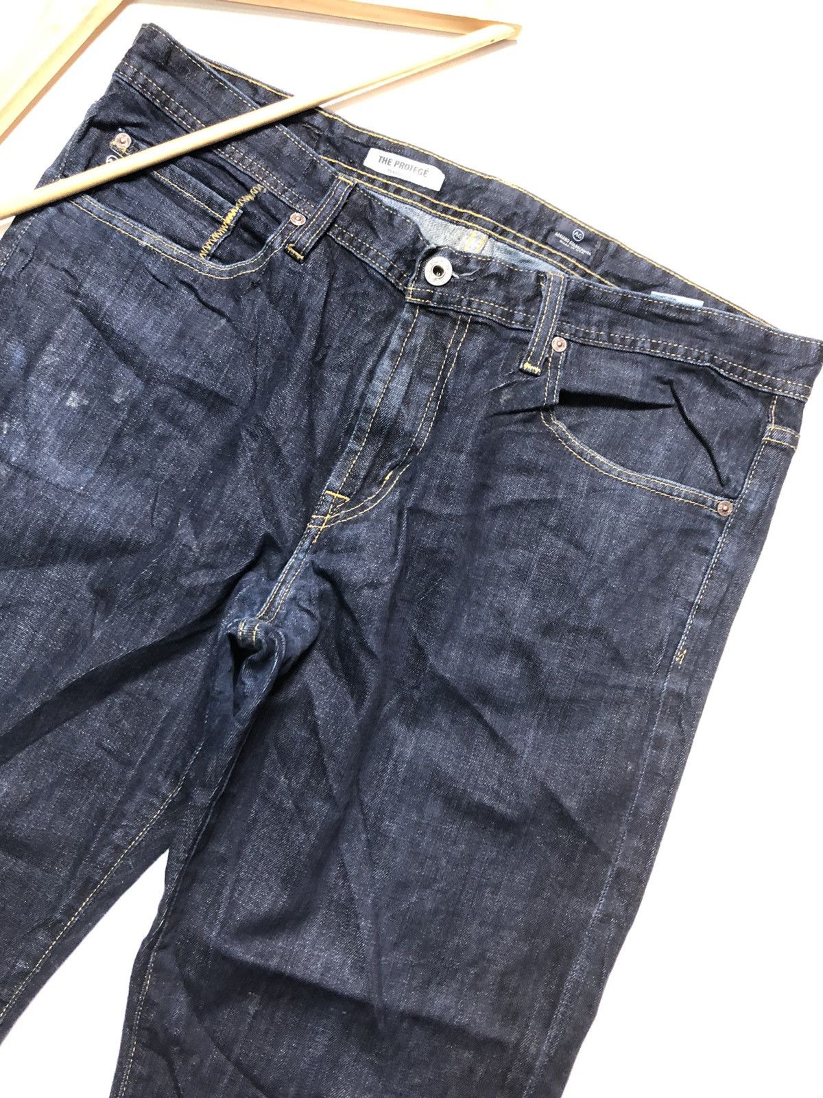 AG Adriano Goldschmied × Designer AG ADRIANO GOLDSCHMIED THE PROTEGE STRAIGHT LEG BLUE DENIM Size US 36 / EU 52 - 6 Thumbnail