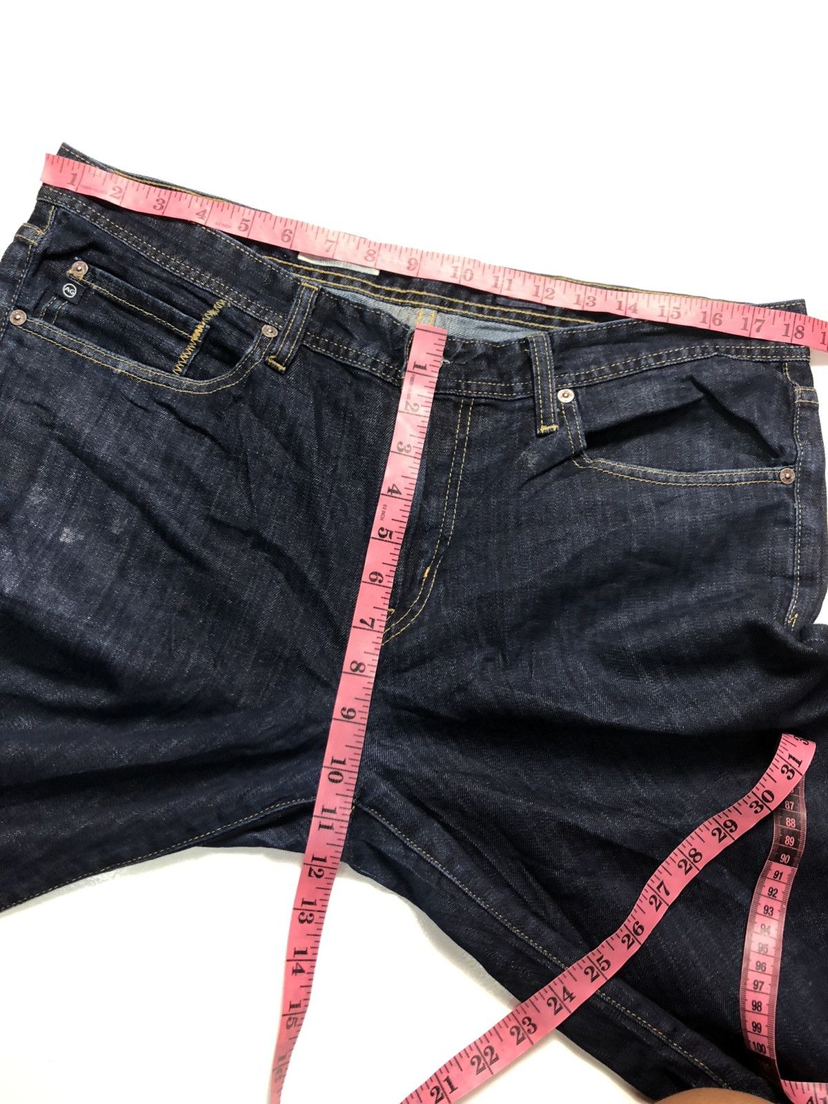 AG Adriano Goldschmied × Designer AG ADRIANO GOLDSCHMIED THE PROTEGE STRAIGHT LEG BLUE DENIM Size US 36 / EU 52 - 17 Thumbnail