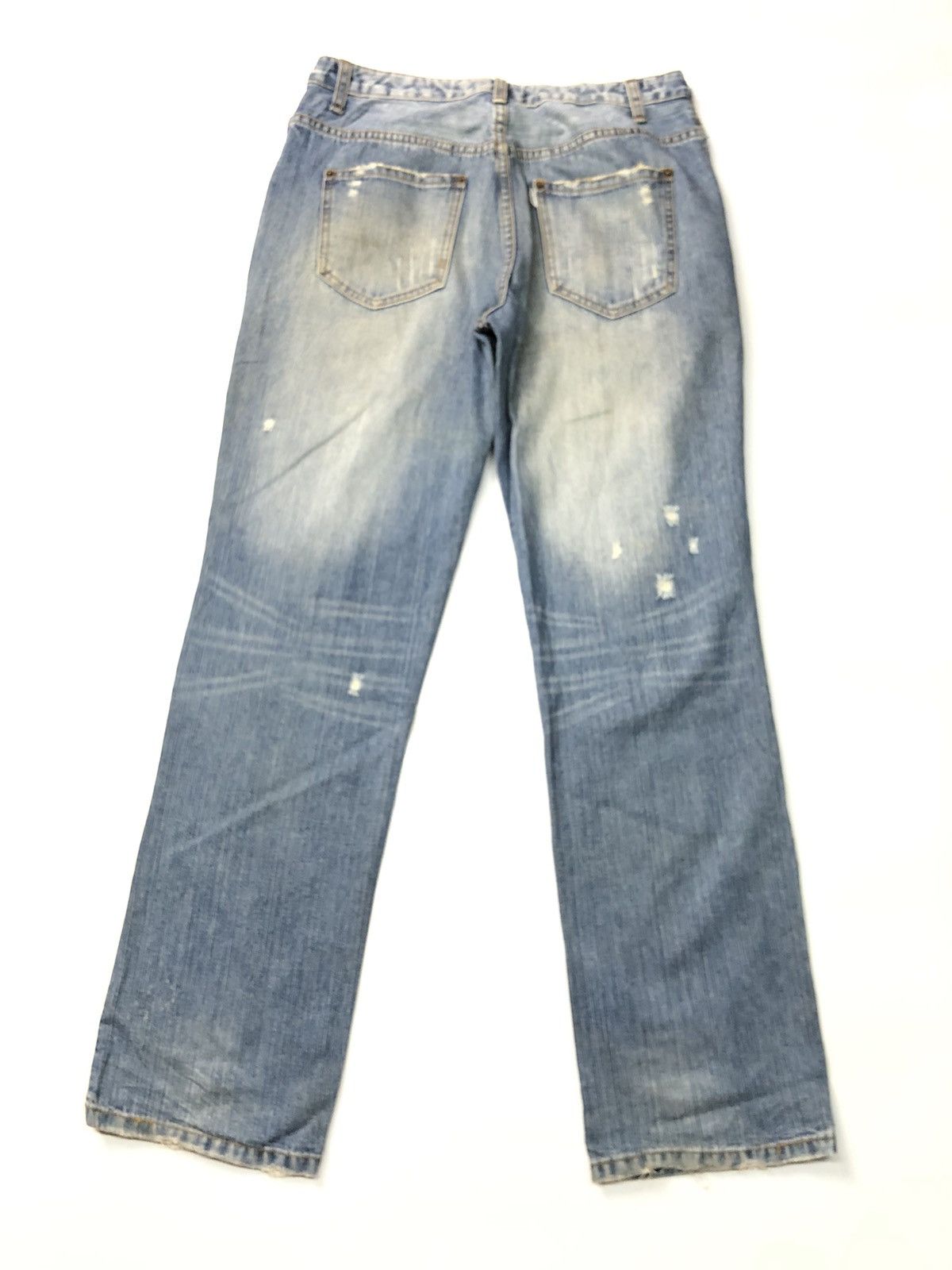 Designer JOGE MARTIN MAN MADE CARFTED BLUE WASH DISSTRESSED DENIM Size US 31 - 10 Thumbnail
