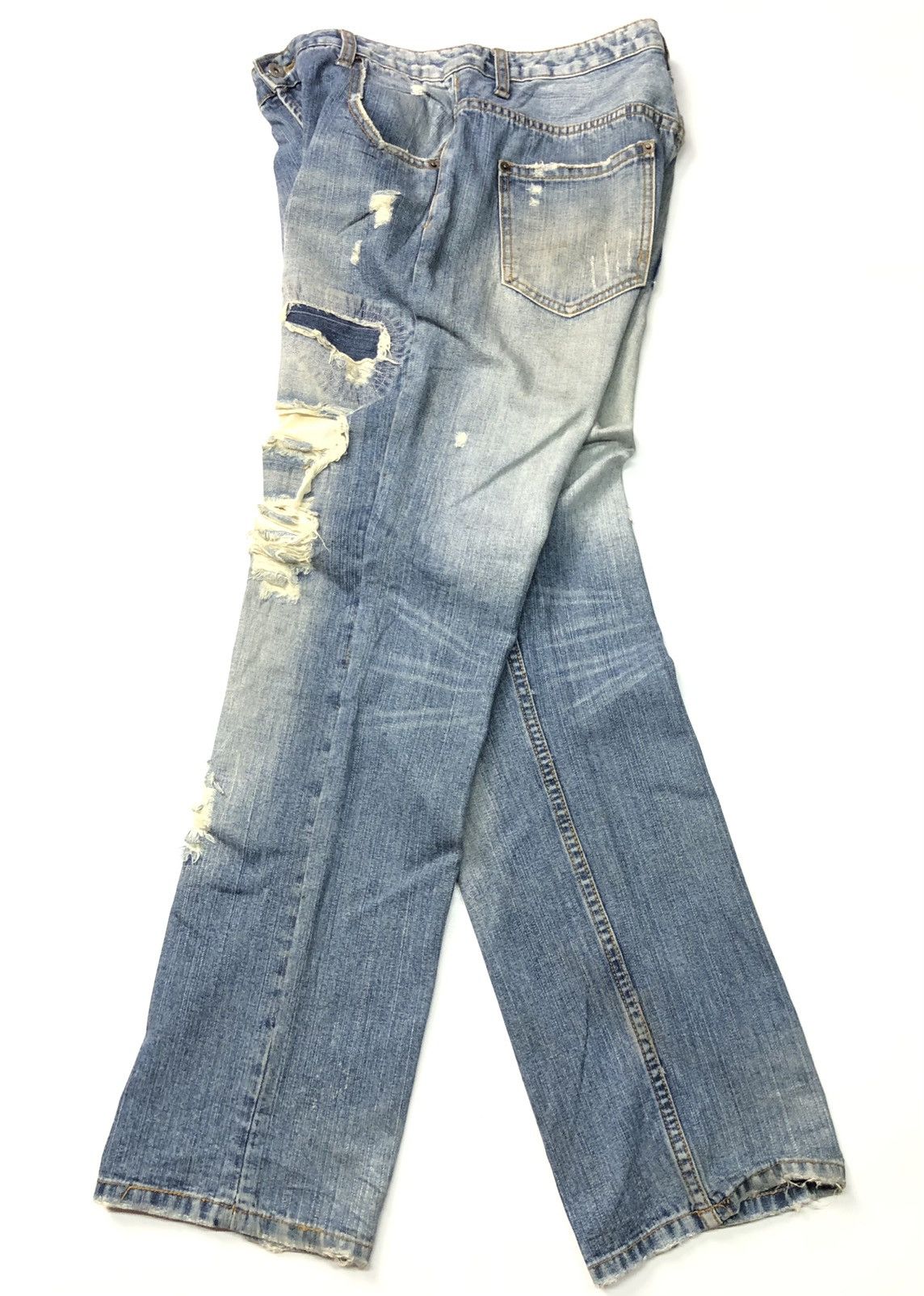Designer JOGE MARTIN MAN MADE CARFTED BLUE WASH DISSTRESSED DENIM Size US 31 - 4 Thumbnail