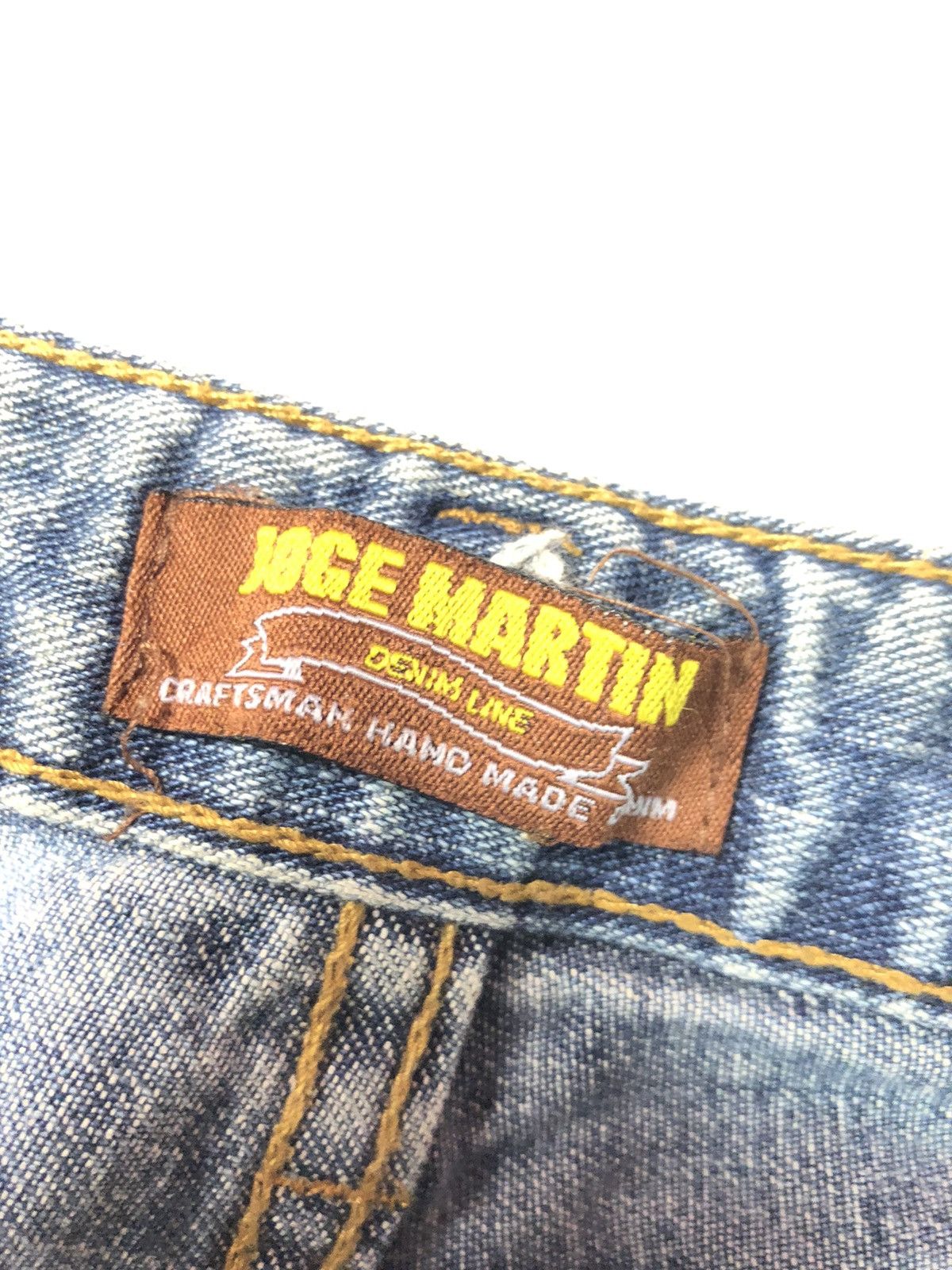 Designer JOGE MARTIN MAN MADE CARFTED BLUE WASH DISSTRESSED DENIM Size US 31 - 7 Thumbnail