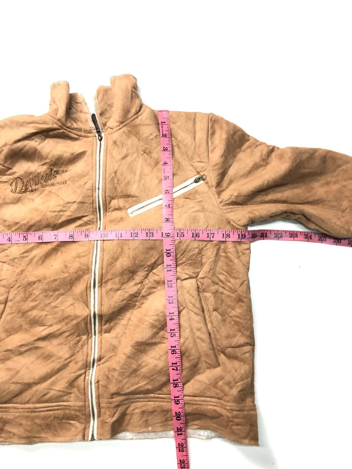Other × Vintage VINTAGE DEVIL CATS MOTORCYCLE SUEDE SHERPA JACKET Size US M / EU 48-50 / 2 - 13 Thumbnail