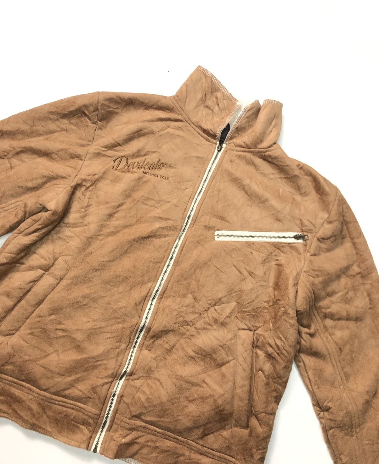 Other × Vintage VINTAGE DEVIL CATS MOTORCYCLE SUEDE SHERPA JACKET Size US M / EU 48-50 / 2 - 5 Thumbnail
