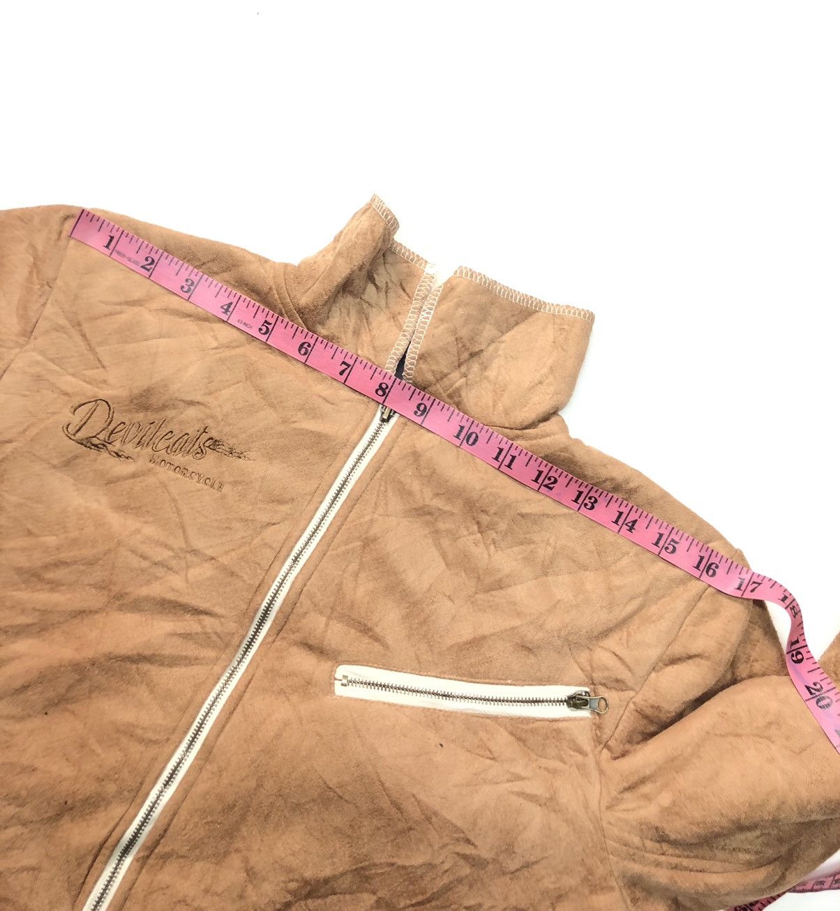 Other × Vintage VINTAGE DEVIL CATS MOTORCYCLE SUEDE SHERPA JACKET Size US M / EU 48-50 / 2 - 11 Thumbnail