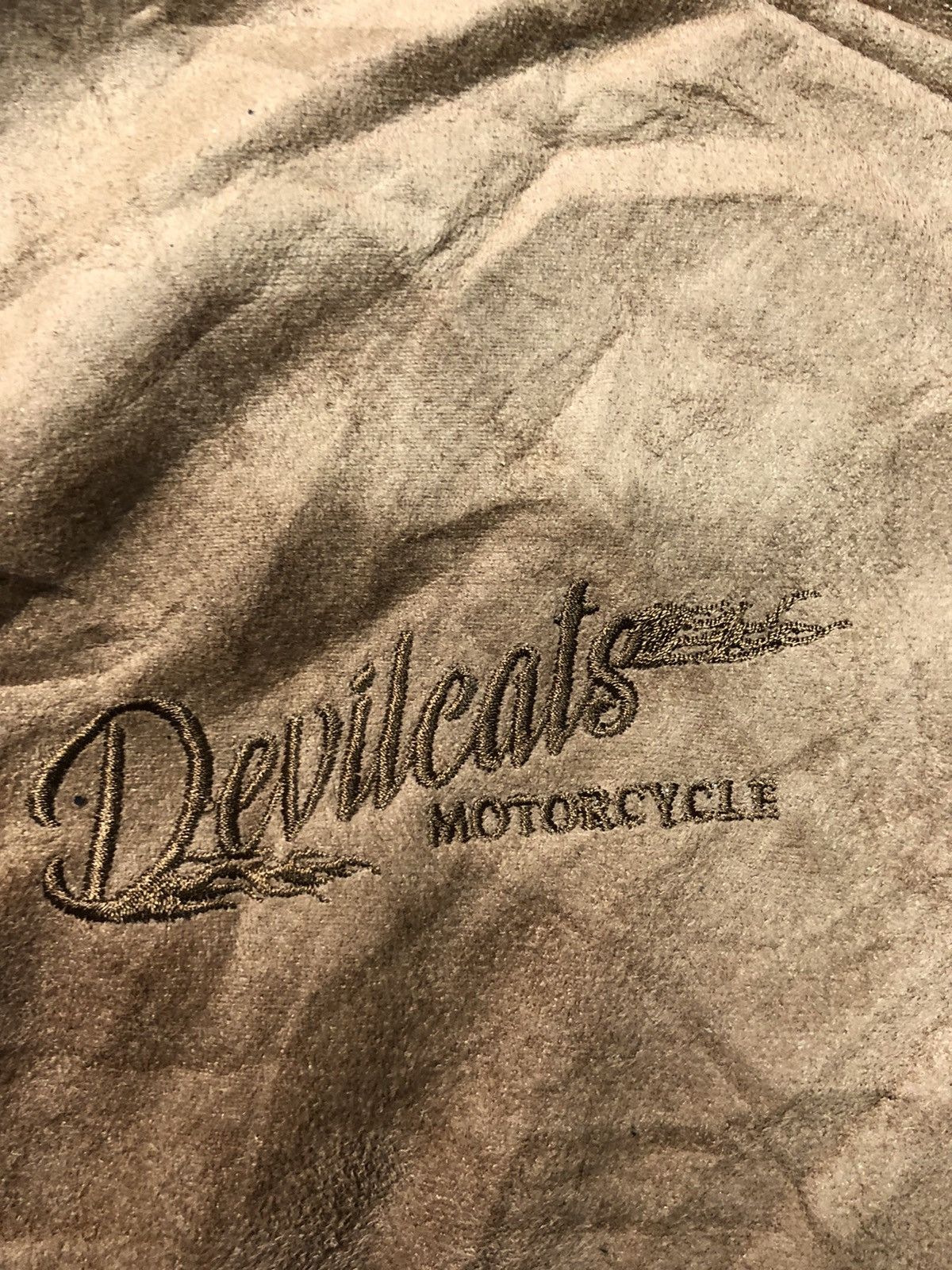 Other × Vintage VINTAGE DEVIL CATS MOTORCYCLE SUEDE SHERPA JACKET Size US M / EU 48-50 / 2 - 6 Thumbnail
