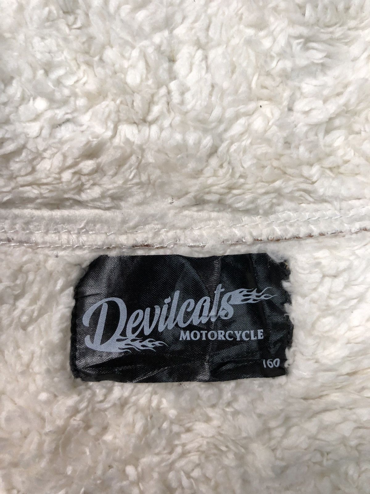 Other × Vintage VINTAGE DEVIL CATS MOTORCYCLE SUEDE SHERPA JACKET Size US M / EU 48-50 / 2 - 8 Thumbnail