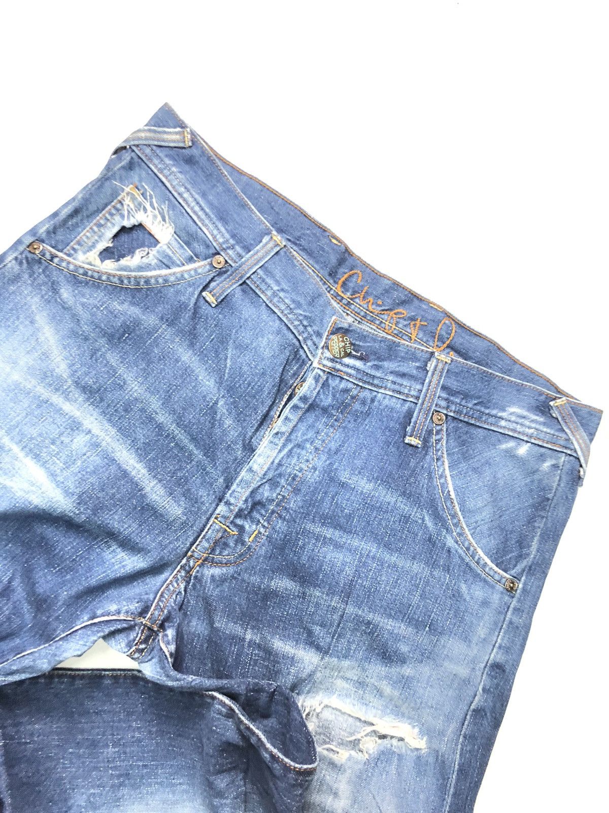 Chip & Pepper × Vintage VINTAGE CHIP&PEPER BLUE WASH DISTRESSED DENIM MADE IN USA Size US 32 / EU 48 - 6 Thumbnail