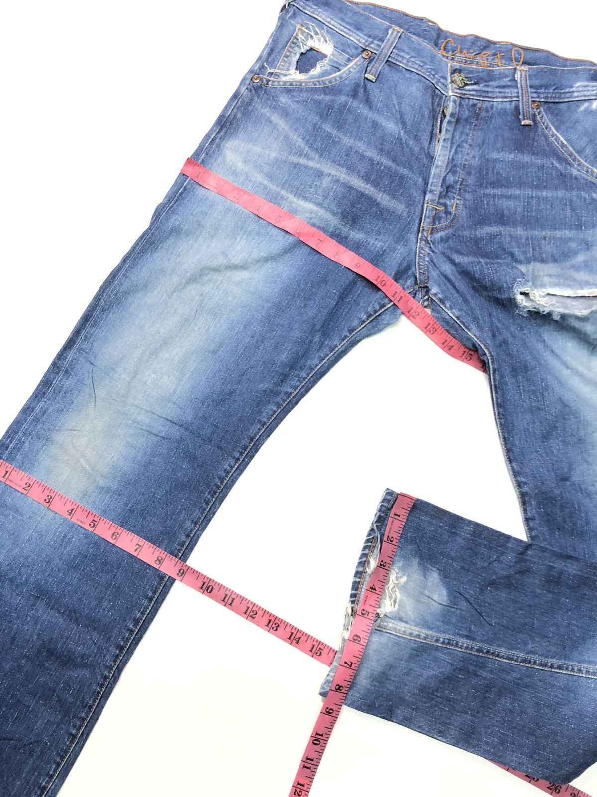 Chip & Pepper × Vintage VINTAGE CHIP&PEPER BLUE WASH DISTRESSED DENIM MADE IN USA Size US 32 / EU 48 - 17 Thumbnail