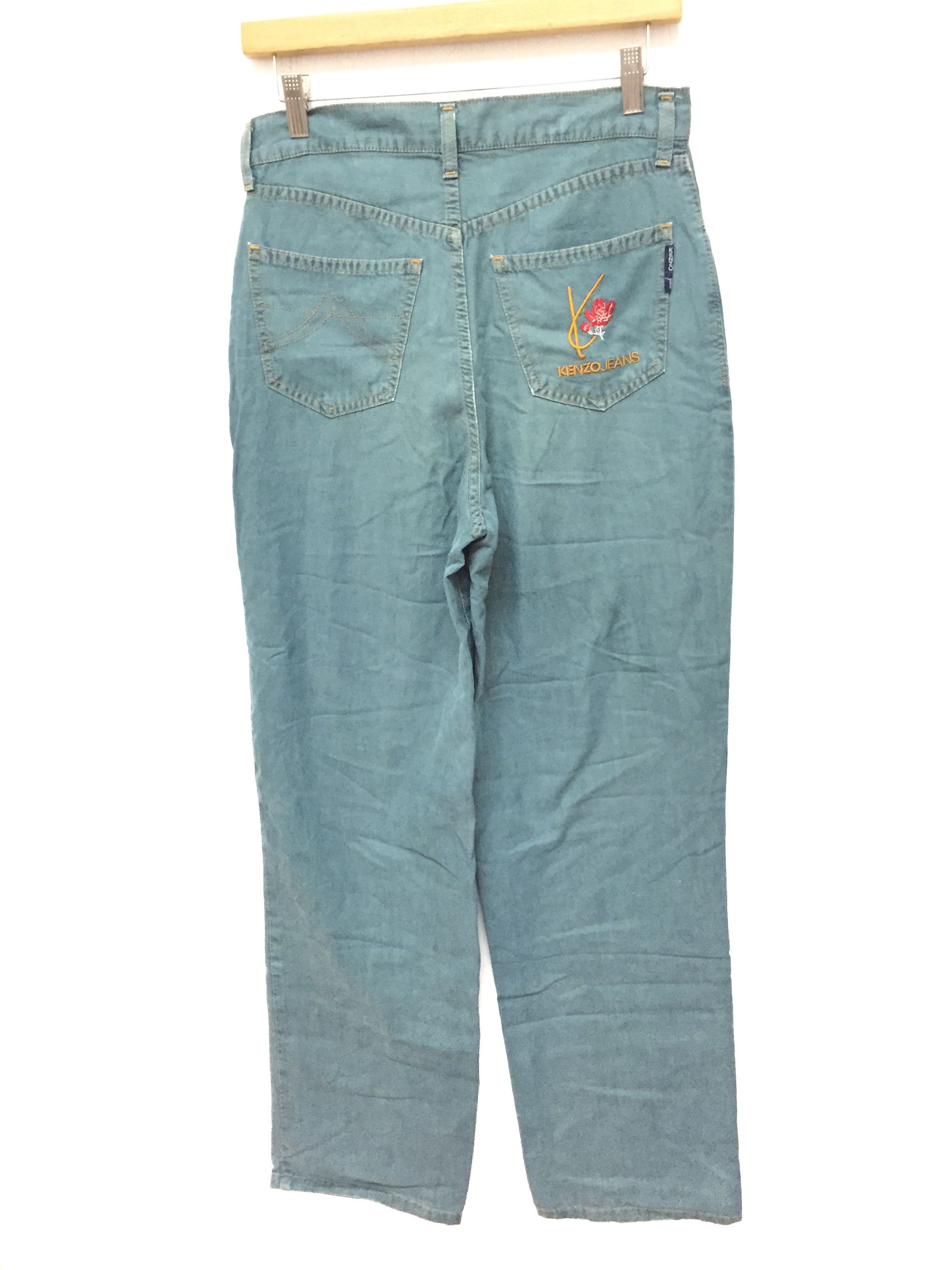 Kenzo Vtg KENZO Jeans embroidered flower back pocket Size US 29 - 2 Thumbnail