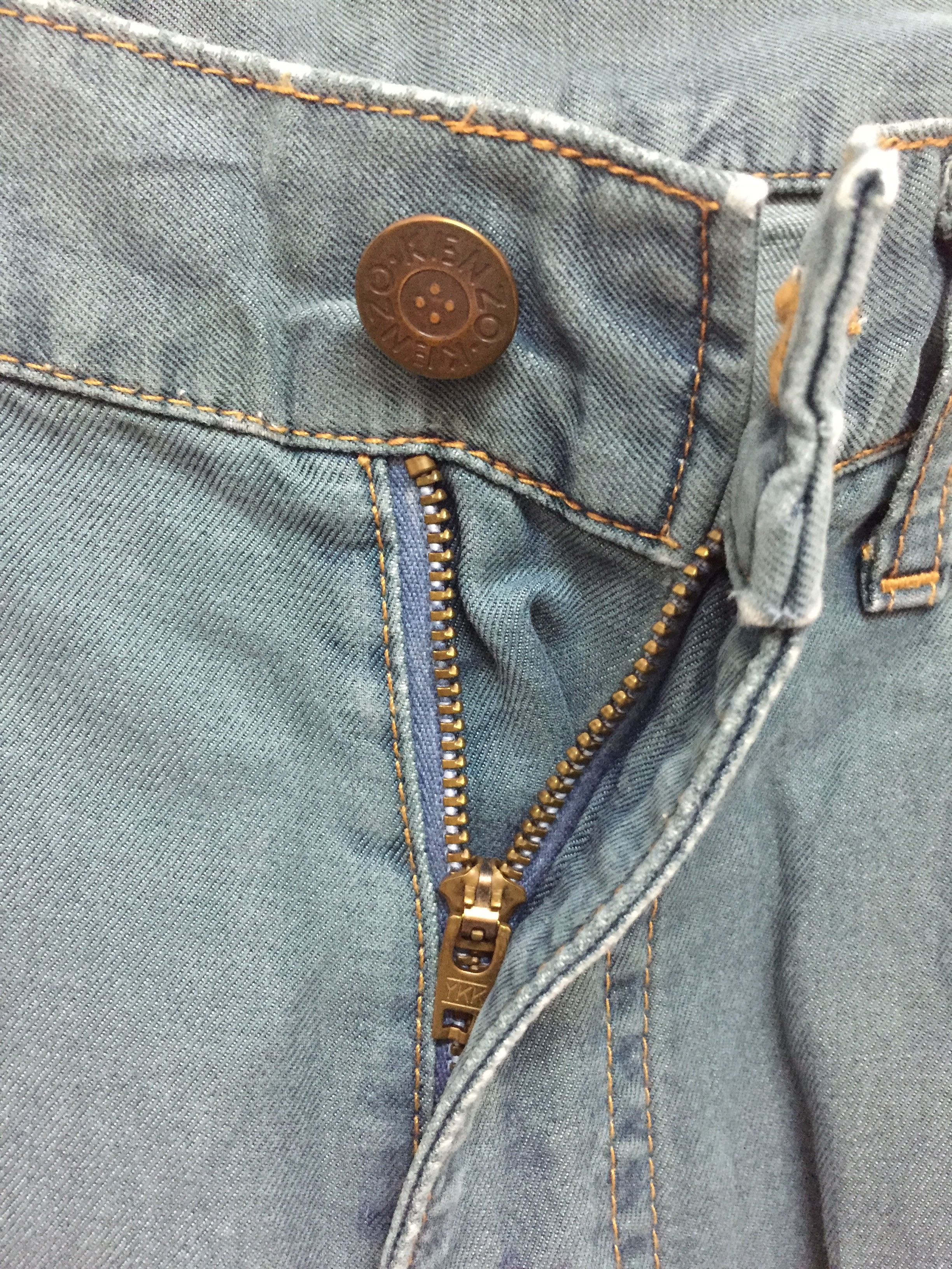 Kenzo Vtg KENZO Jeans embroidered flower back pocket Size US 29 - 10 Thumbnail