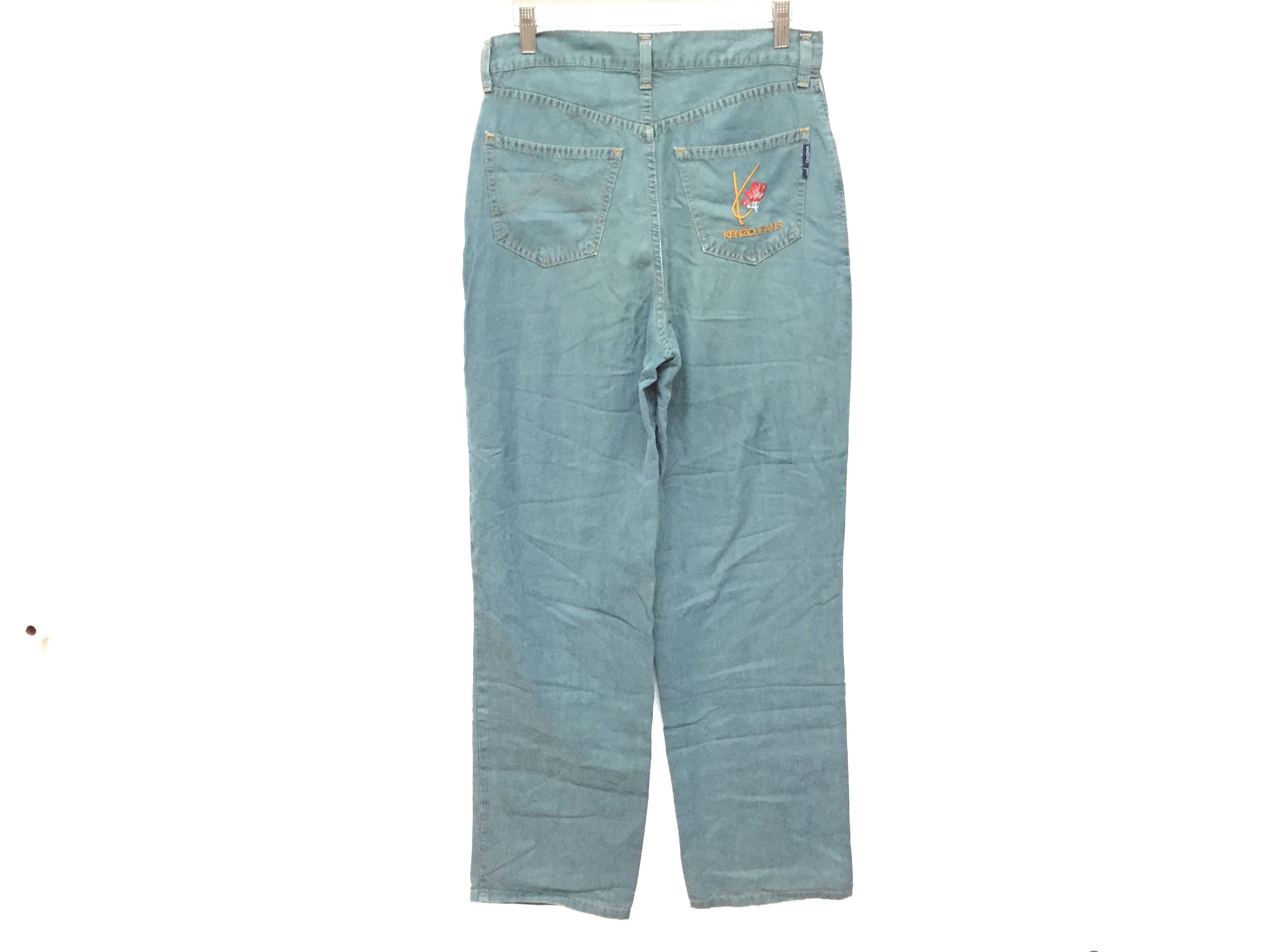 Kenzo Vtg KENZO Jeans embroidered flower back pocket Size US 29 - 3 Thumbnail