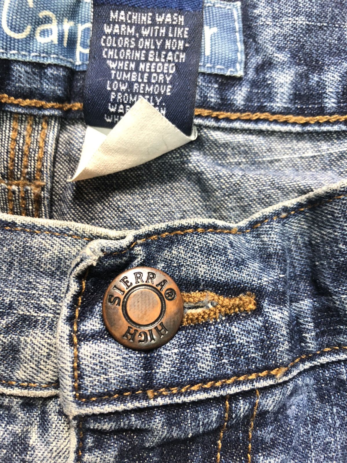 High Sierra × Vintage VINTAGE HIGH SIERRA CARPENTER WORKWEAR BLUE WASH DENIM Size US 36 / EU 52 - 7 Thumbnail