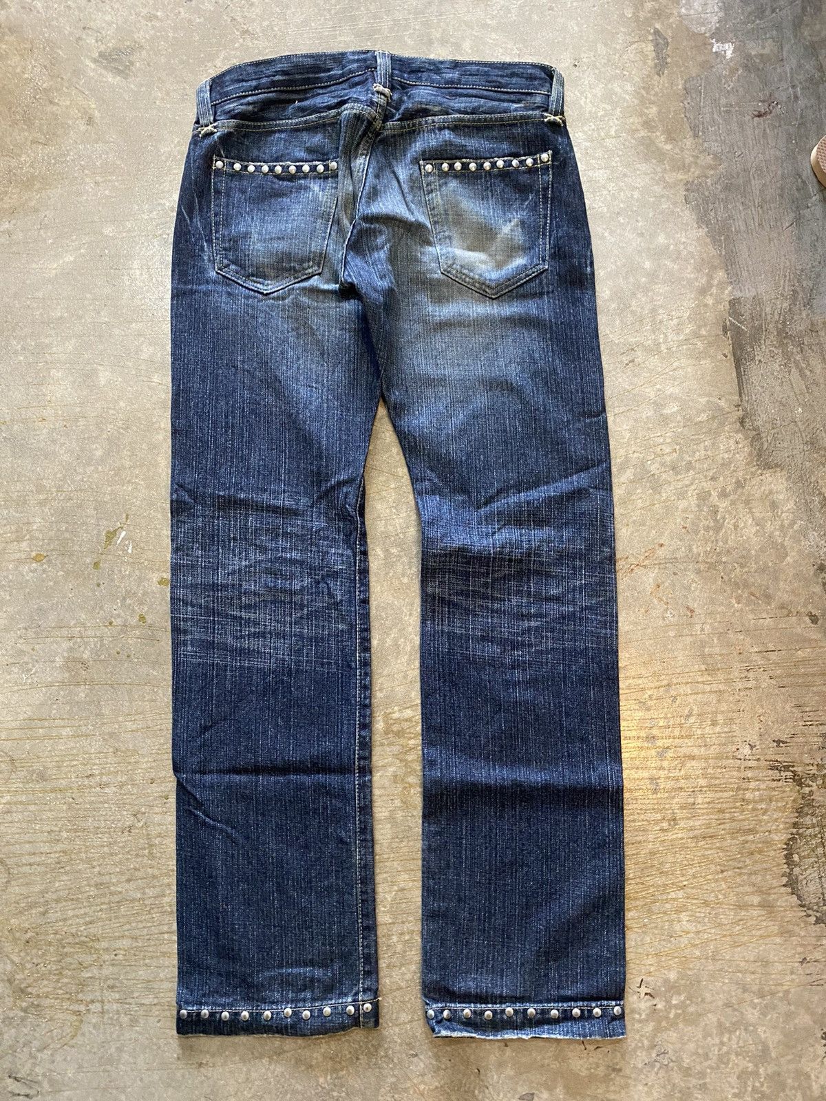 Vanquish Studded punk Distressed Denim Size US 31 - 9 Thumbnail