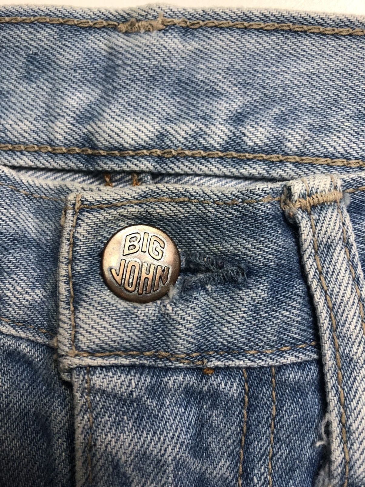 Big John × Vintage VINTAGE BIG JOHN BLUE WASH DISTRESSED DENIM Size US 30 / EU 46 - 3 Thumbnail