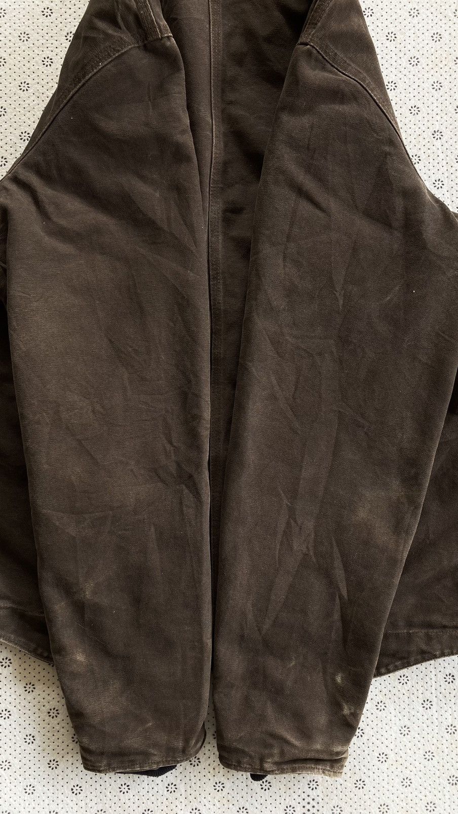 Carhartt × Vintage VINTAGE 1980s CARHART DARK BROWN HODIE JACKET Size US L / EU 52-54 / 3 - 7 Thumbnail