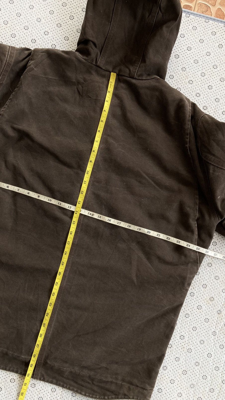 Carhartt × Vintage VINTAGE 1980s CARHART DARK BROWN HODIE JACKET Size US L / EU 52-54 / 3 - 3 Thumbnail