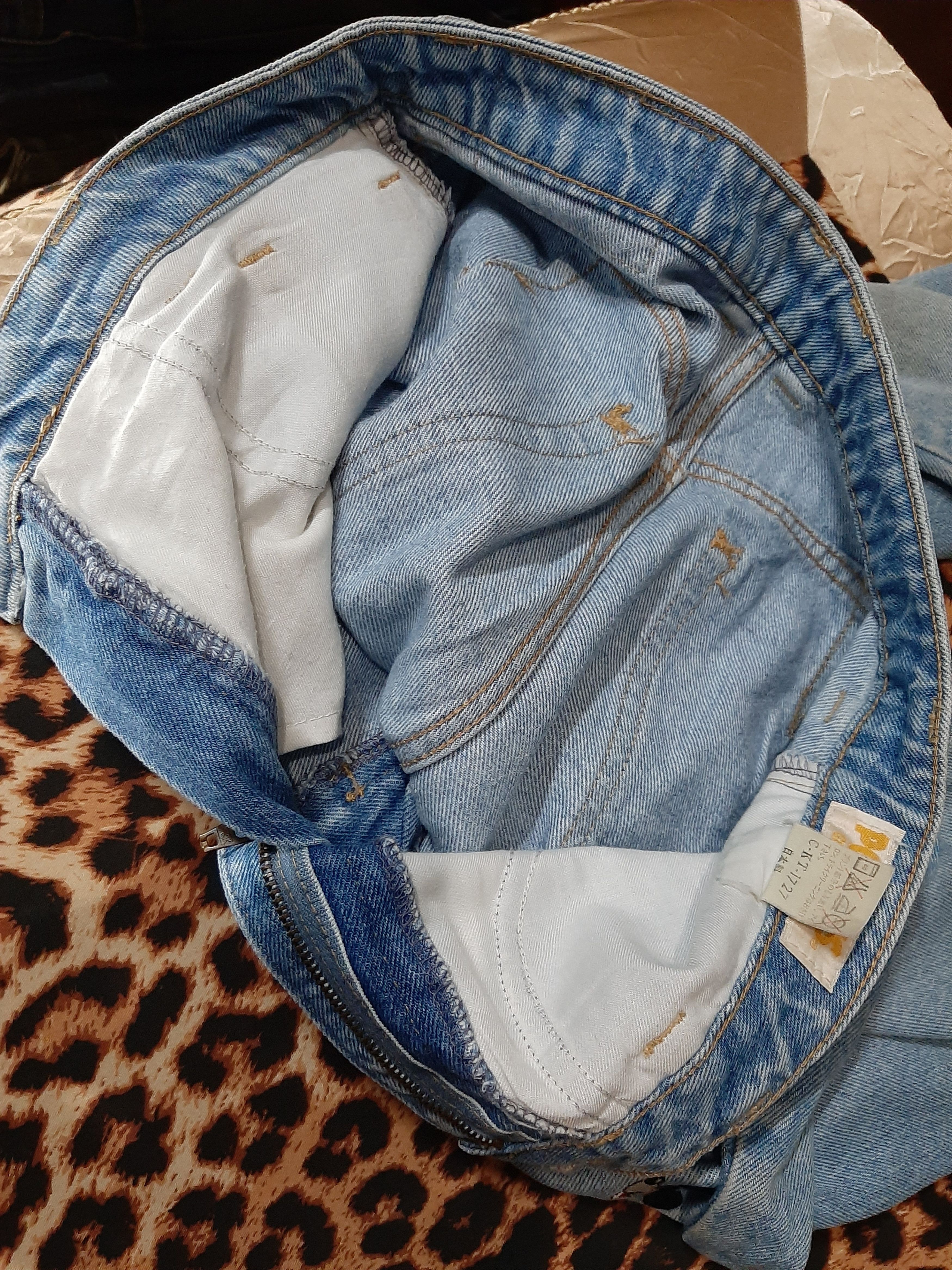 Mickey Mouse × Vintage VINTAGE 90s MICKEY MOUSE EMBROIDERY SPELL OUT DENIM Size US 27 - 9 Thumbnail