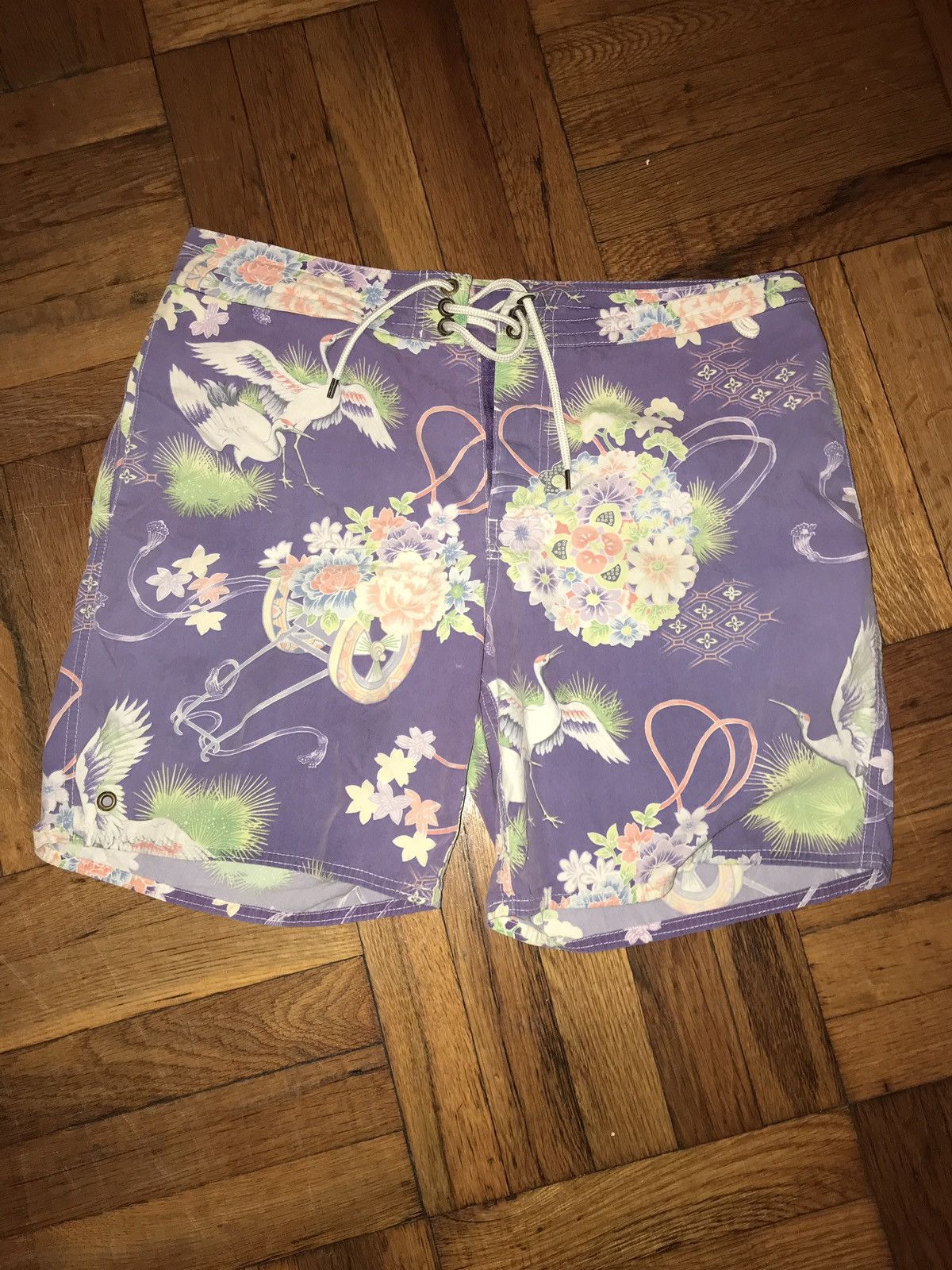 Ralph Lauren Vintage 90s Ralph Lauren Mens 34 Hawaiian Swim Trunks Shorts Size US 34 / EU 50 - 1 Thumbnail