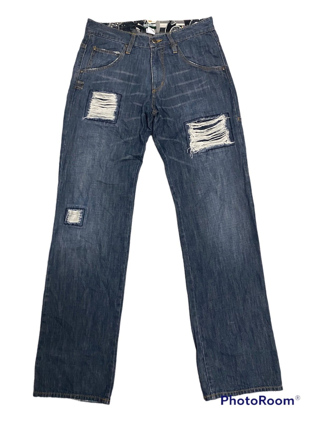 image of Vintage Paul Smith Eboy Distressed Denim Jeans in Blue, Men's (Size 31)