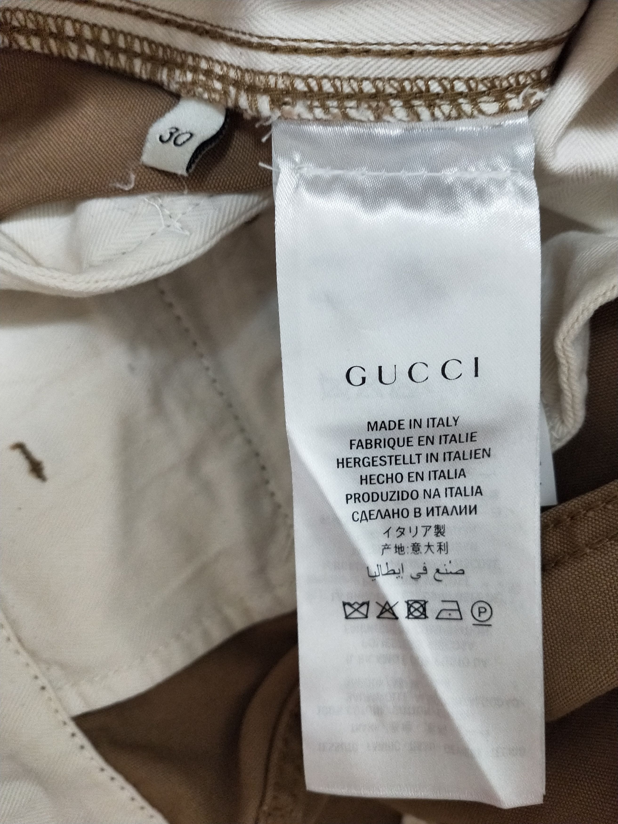 Gucci 'Koi Fish' Embroidered Khaki Pants Size US 30 / EU 46 - 5 Thumbnail