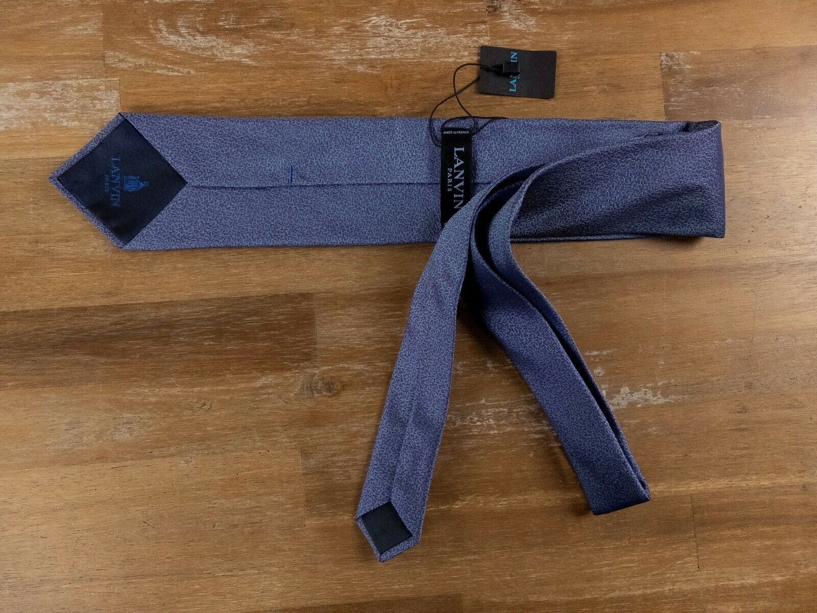 Lanvin LANVIN Paris pixelated blue woven silk tie authentic NWT Size ONE SIZE - 2 Thumbnail