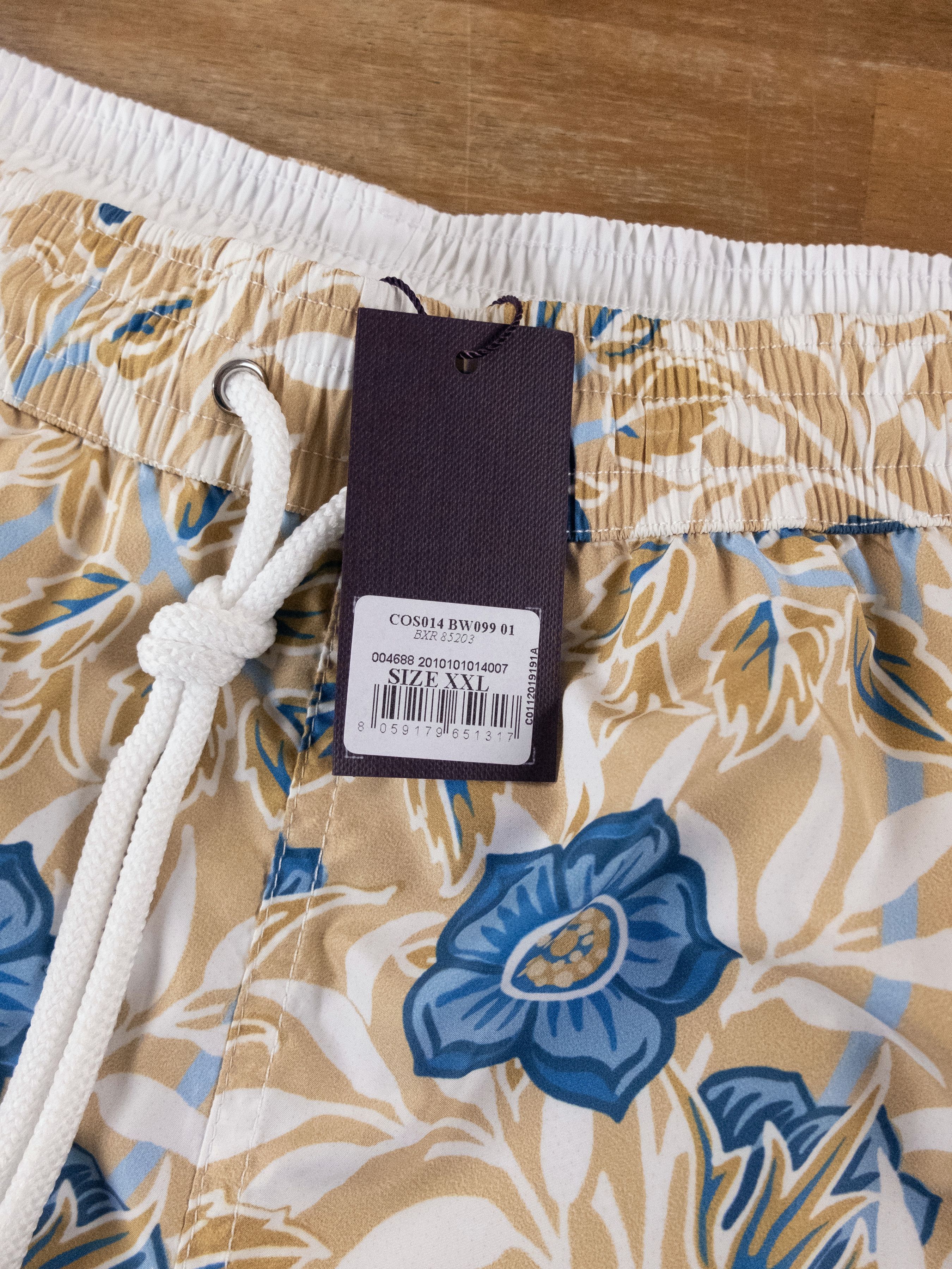 Isaia ISAIA blue yellow floral flower swim shorts trunks Size XXL Size US 38 / EU 54 - 2 Thumbnail