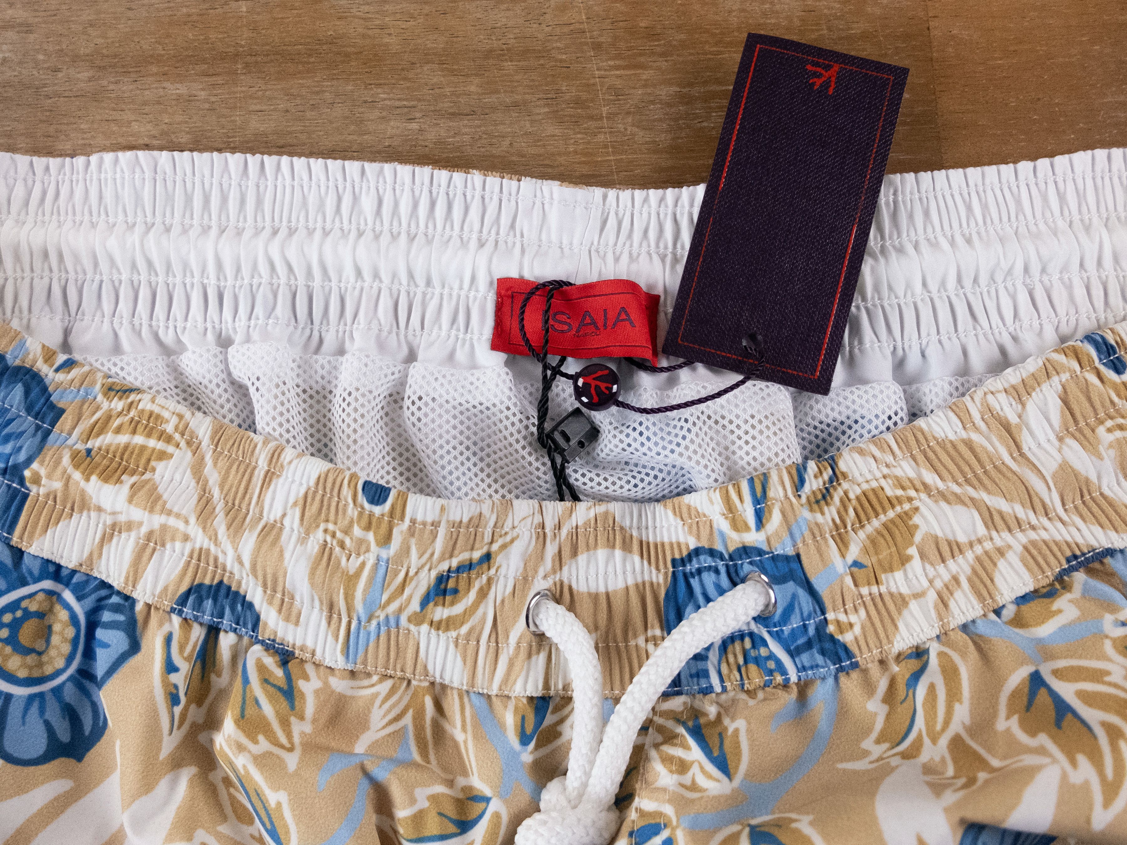 Isaia ISAIA blue yellow floral flower swim shorts trunks Size XXL Size US 38 / EU 54 - 3 Thumbnail