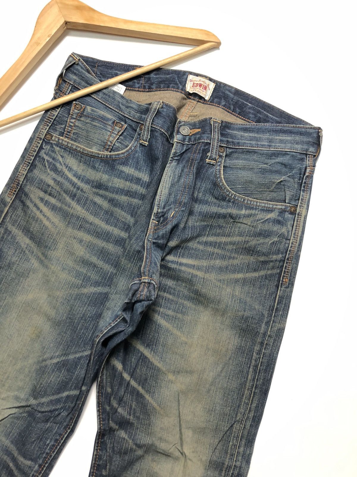Edwin × Vintage VINTAGE EDWIN XV EXCLUSIVE VINTAGE DISTRESSED DENIM Size US 32 / EU 48 - 1 Thumbnail