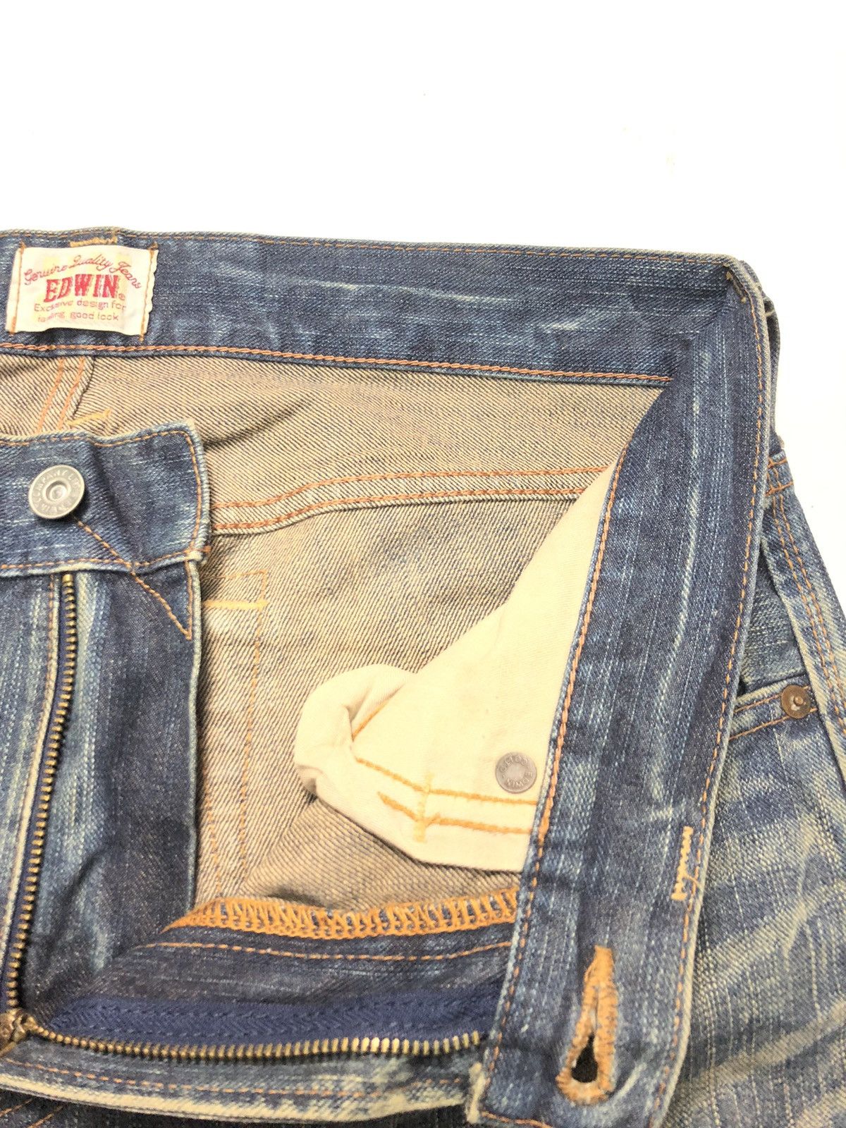 Edwin × Vintage VINTAGE EDWIN XV EXCLUSIVE VINTAGE DISTRESSED DENIM Size US 32 / EU 48 - 4 Thumbnail