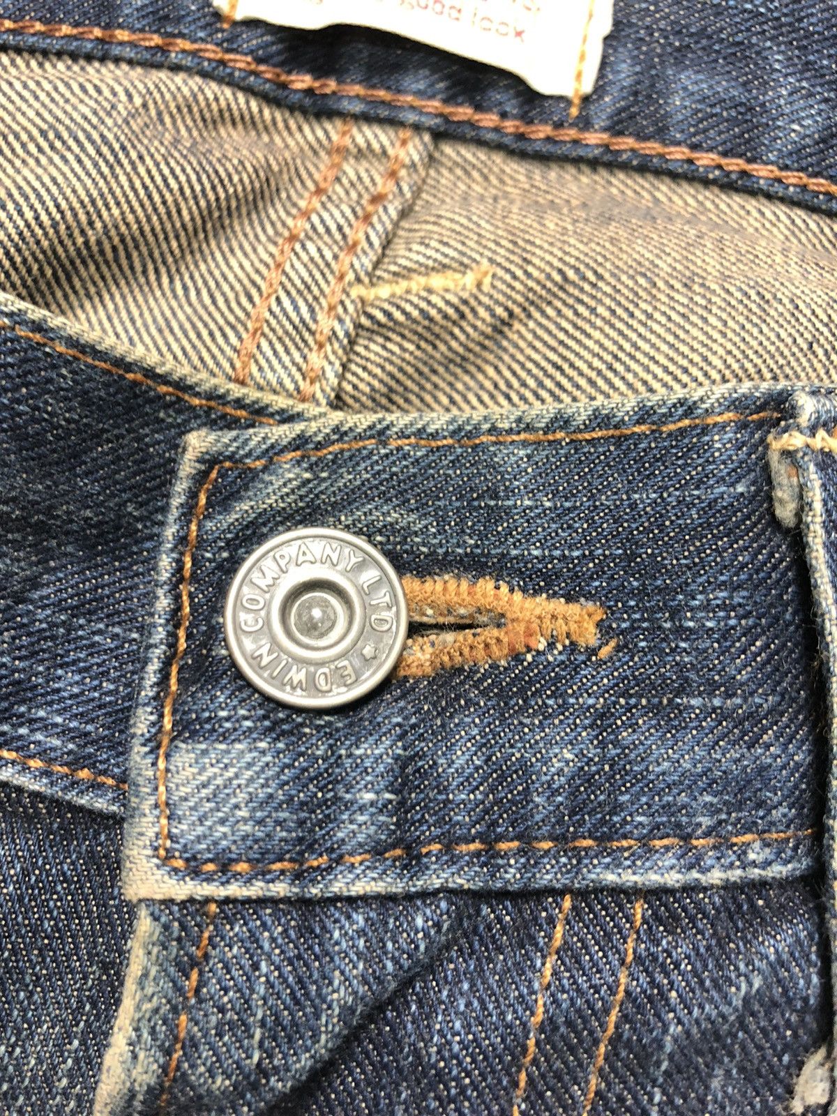 Edwin × Vintage VINTAGE EDWIN XV EXCLUSIVE VINTAGE DISTRESSED DENIM Size US 32 / EU 48 - 3 Thumbnail
