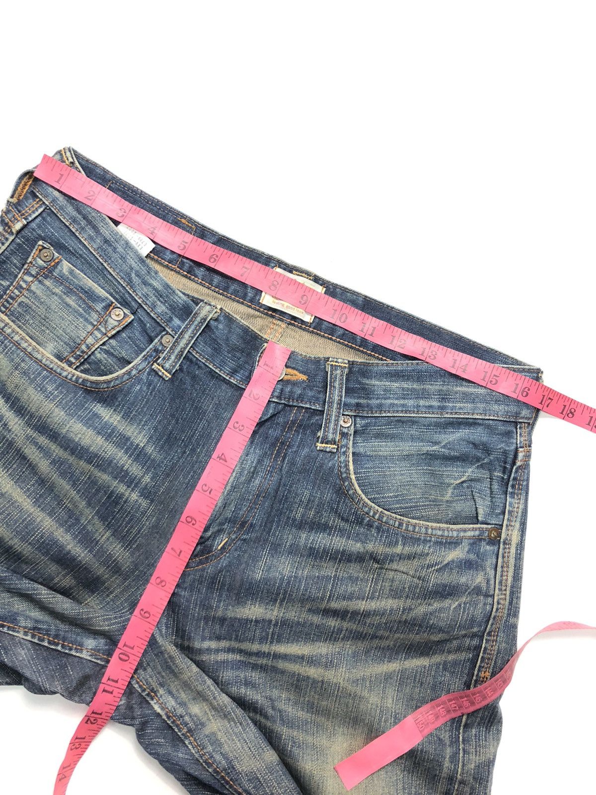 Edwin × Vintage VINTAGE EDWIN XV EXCLUSIVE VINTAGE DISTRESSED DENIM Size US 32 / EU 48 - 15 Thumbnail