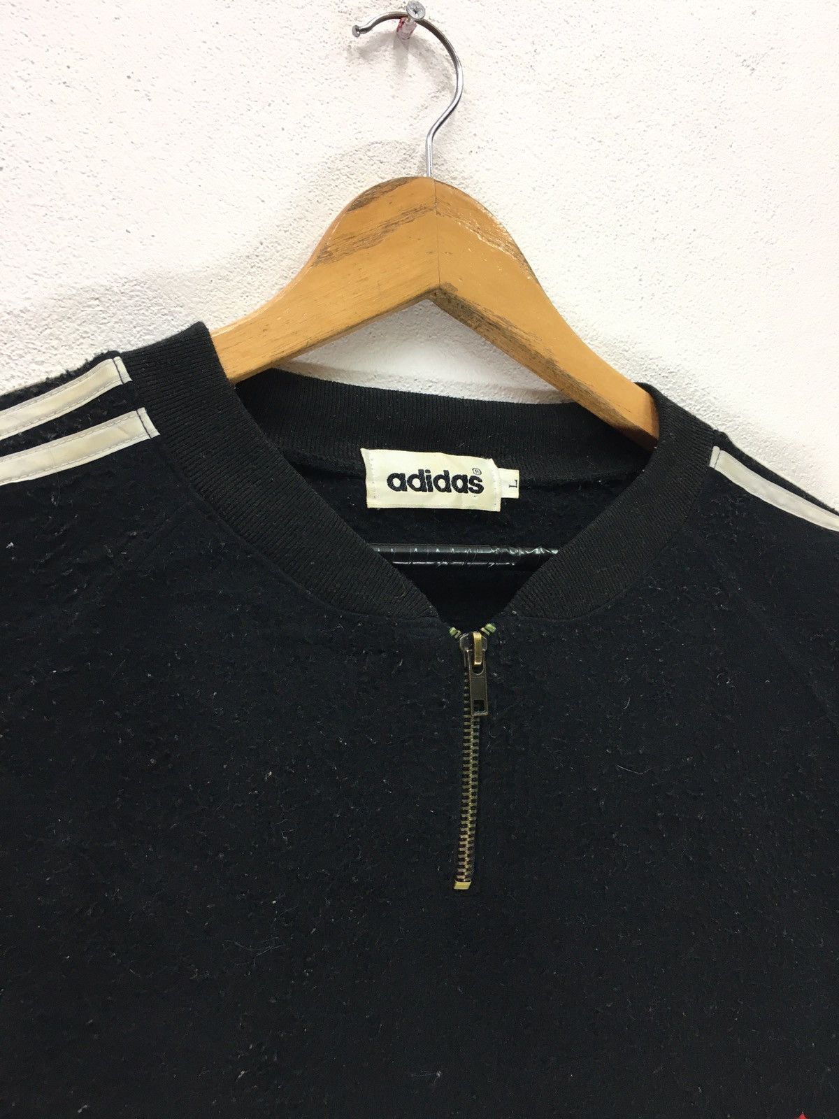 Adidas × Vintage Vintage Adidas Three Stripes Fleece Sweatshirt Size US L / EU 52-54 / 3 - 6 Thumbnail