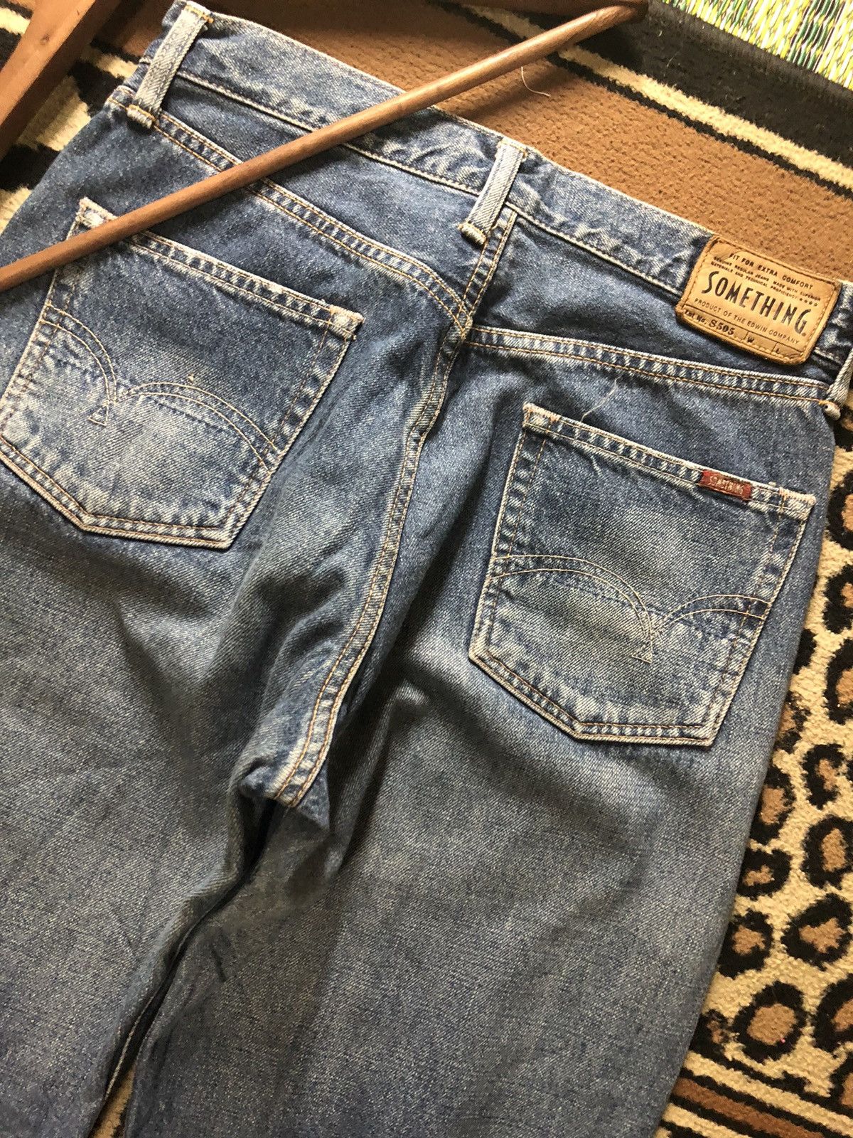 Japanese Brand × Vintage VINTAGE SELVEDGE SOMETHING S505 BLUE WASH DISTRESSED DENIM Size US 29 - 11 Thumbnail