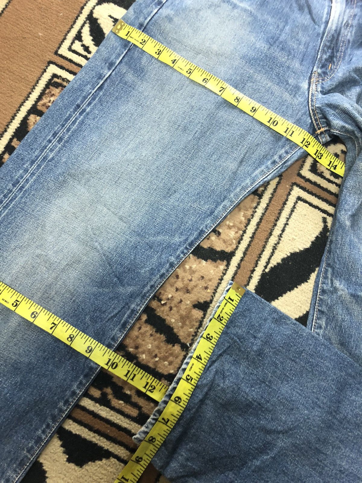 Japanese Brand × Vintage VINTAGE SELVEDGE SOMETHING S505 BLUE WASH DISTRESSED DENIM Size US 29 - 18 Thumbnail
