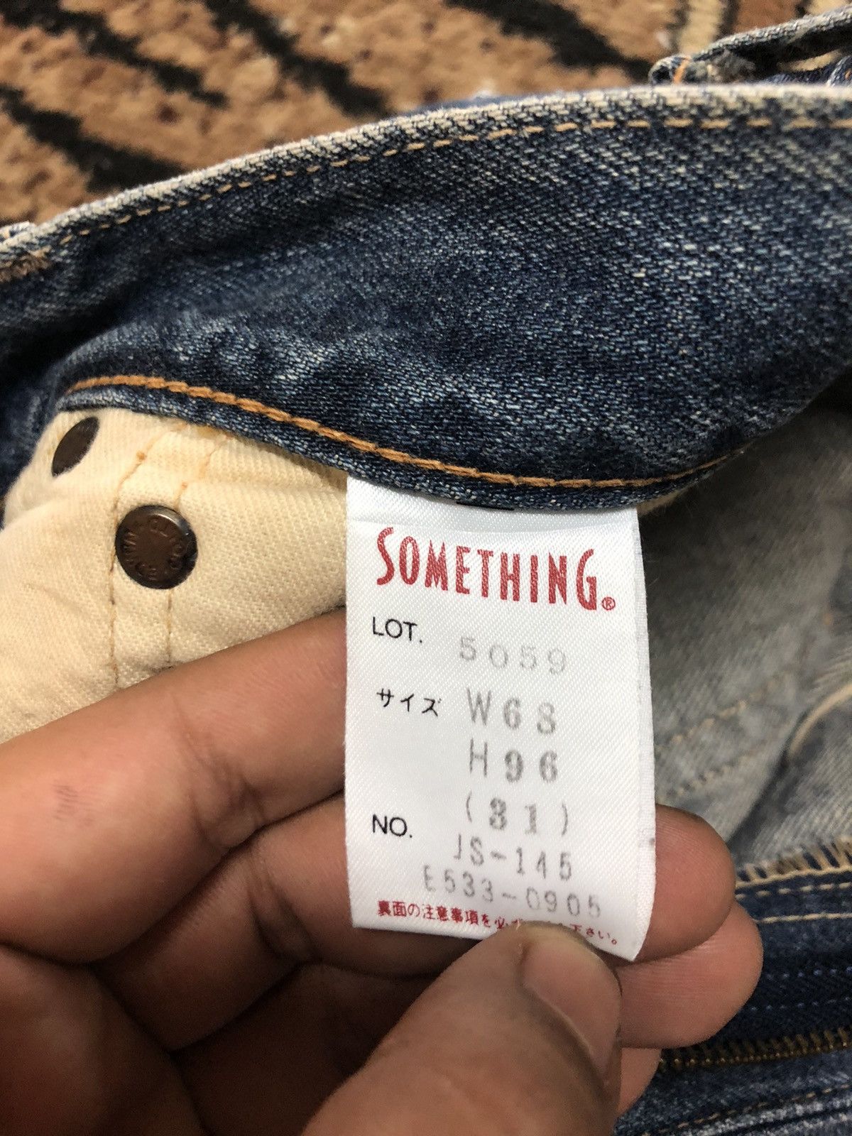 Japanese Brand × Vintage VINTAGE SELVEDGE SOMETHING S505 BLUE WASH DISTRESSED DENIM Size US 29 - 7 Thumbnail