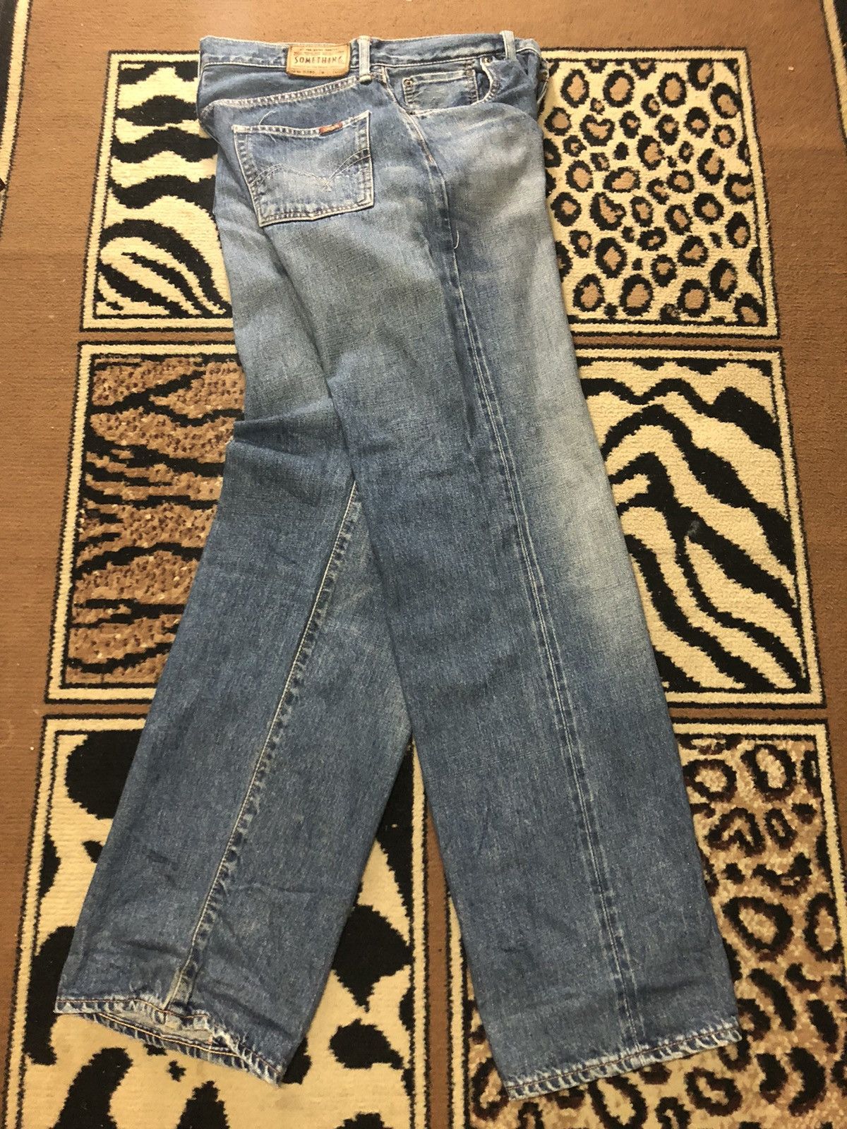 Japanese Brand × Vintage VINTAGE SELVEDGE SOMETHING S505 BLUE WASH DISTRESSED DENIM Size US 29 - 15 Thumbnail