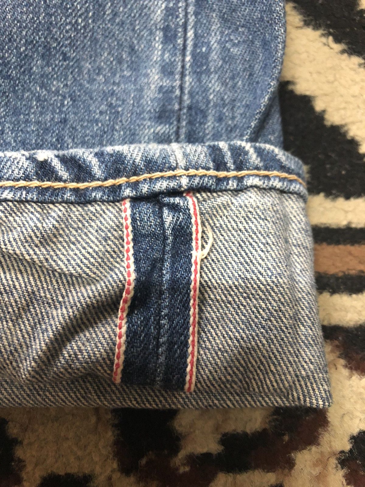 Japanese Brand × Vintage VINTAGE SELVEDGE SOMETHING S505 BLUE WASH DISTRESSED DENIM Size US 29 - 3 Thumbnail